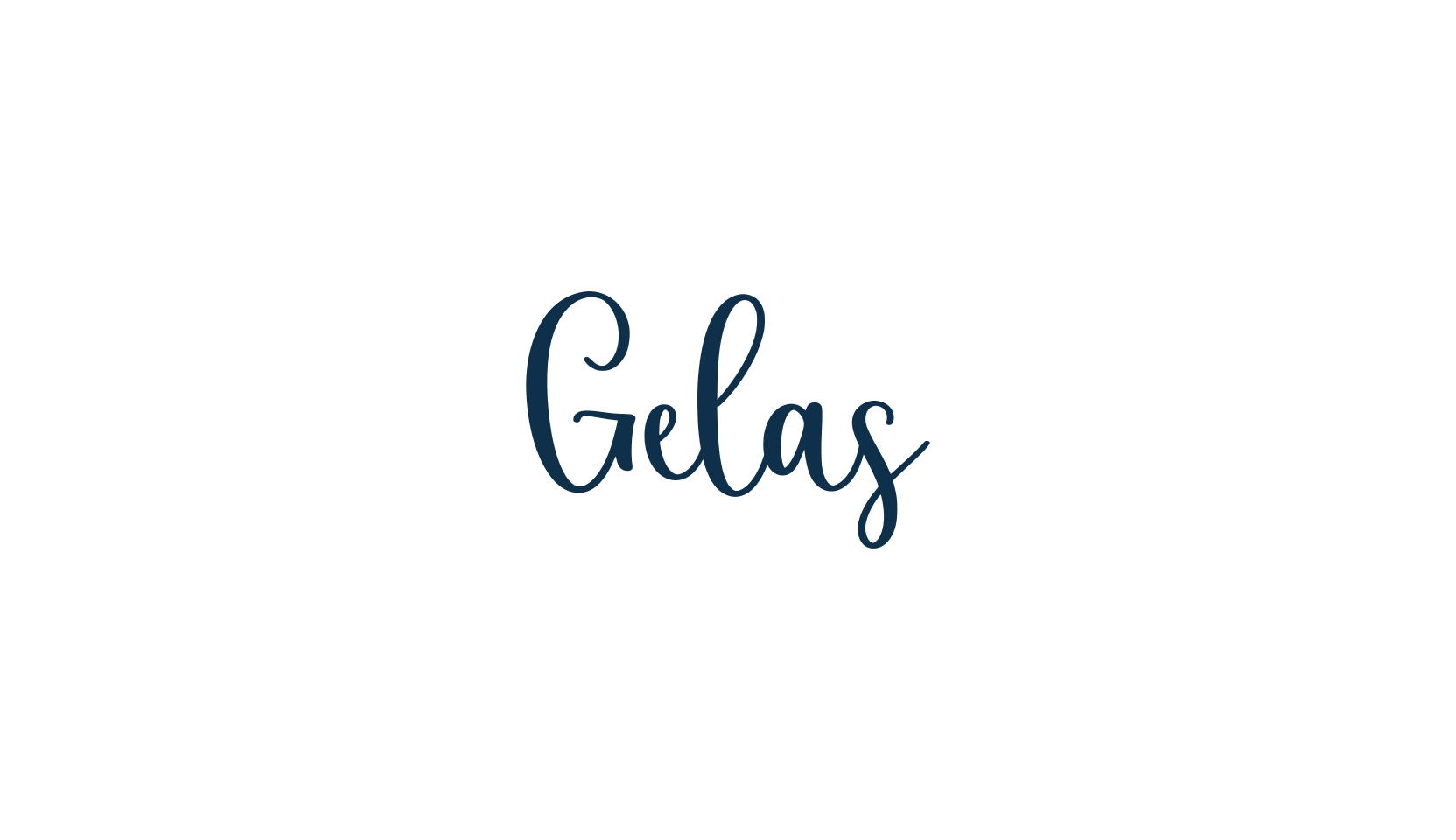 Gelas, handwriting font preview