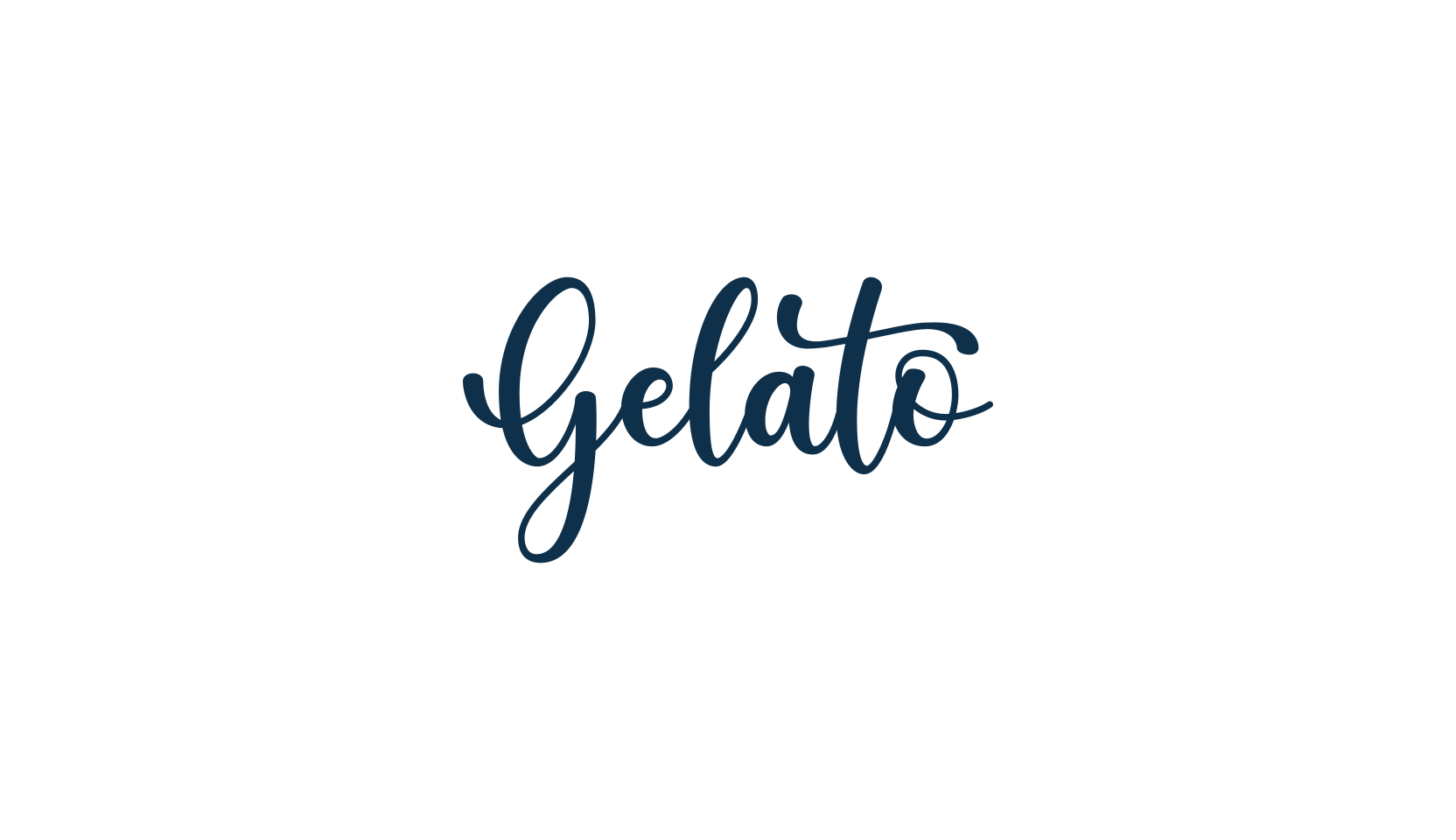 Gelato, calligraphy font preview