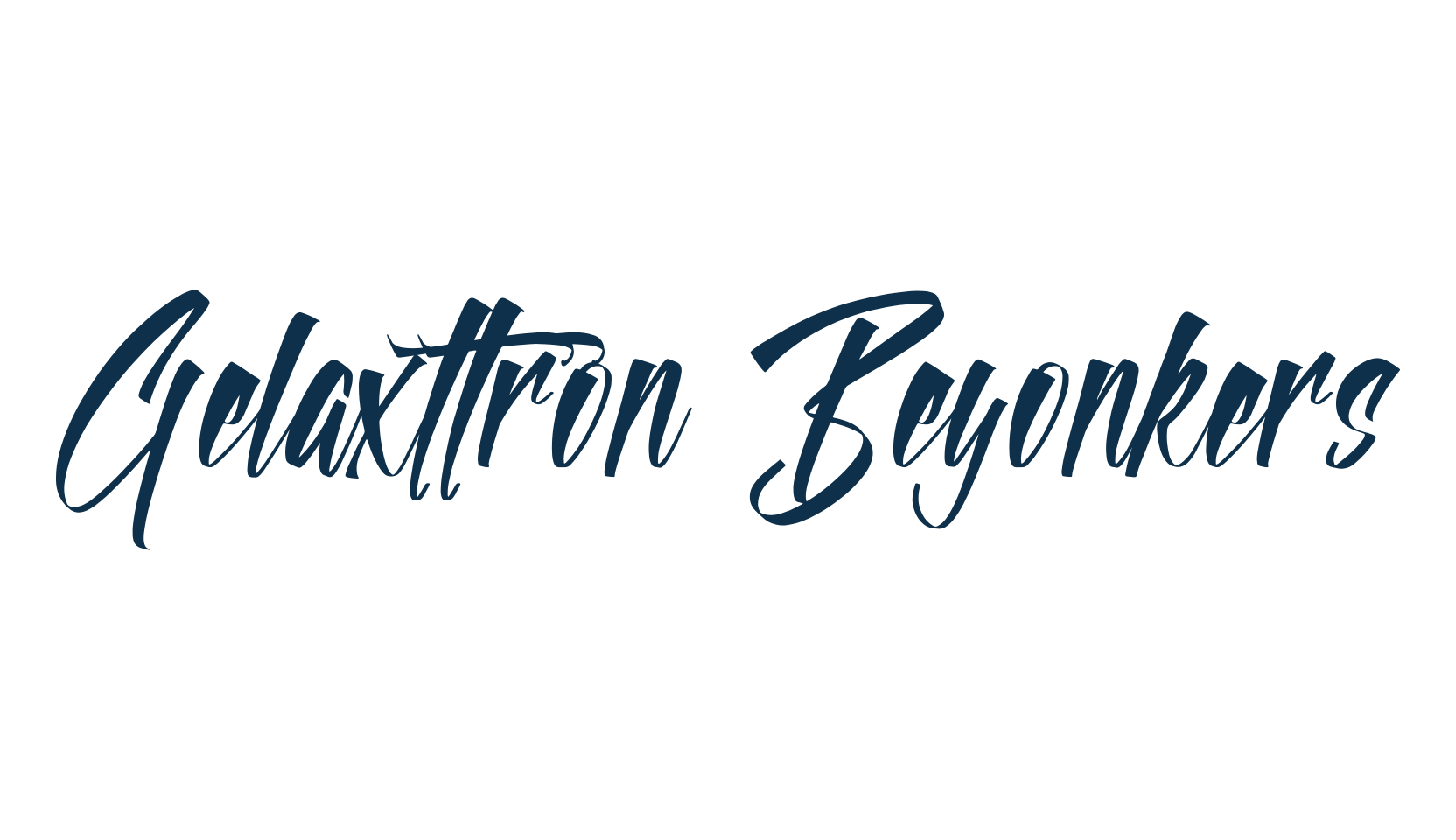 Gelaxttron Beyonkers, script calligraphy fancy decorative font preview