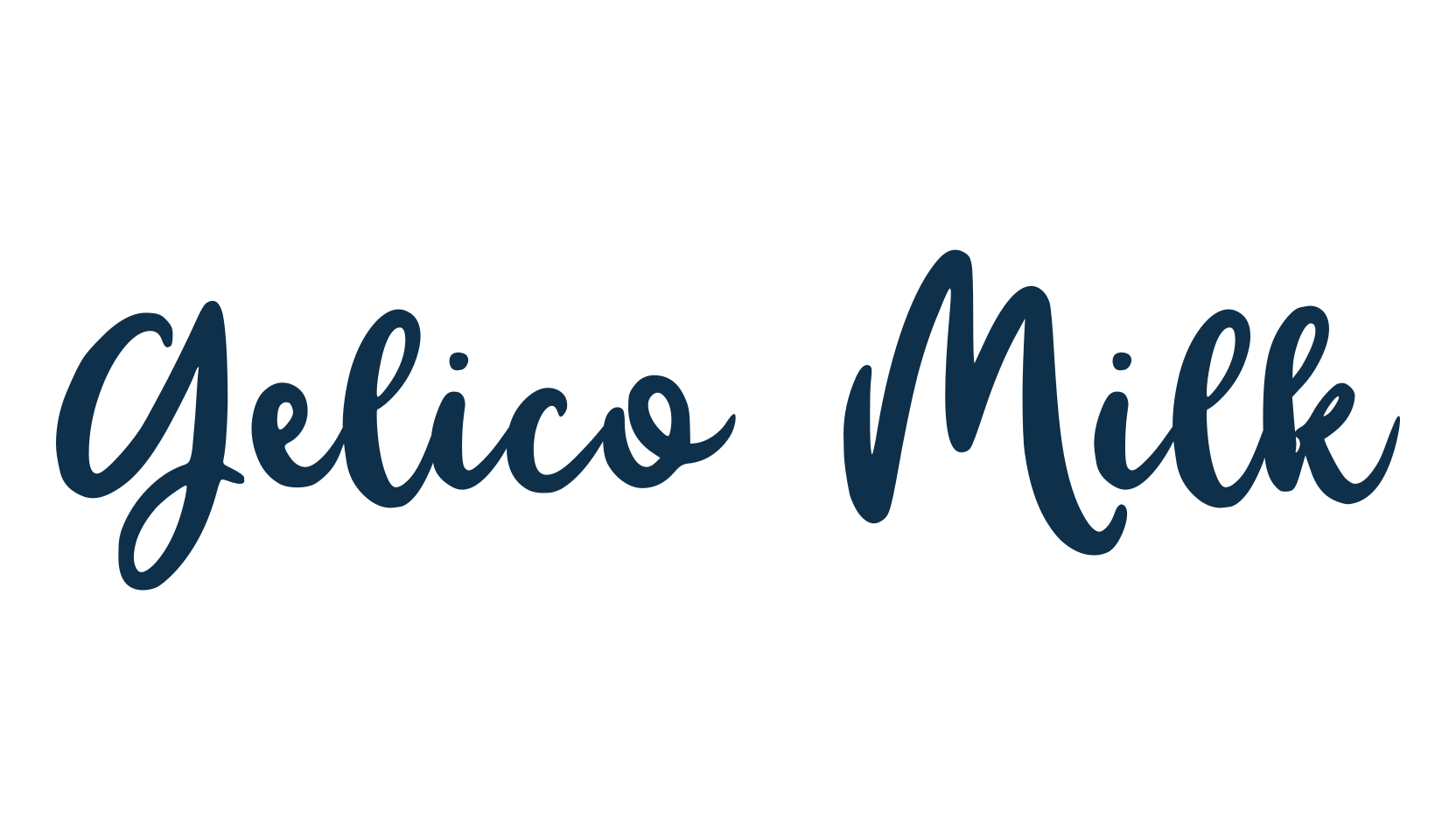 Gelico Milk, fancy decorative font preview