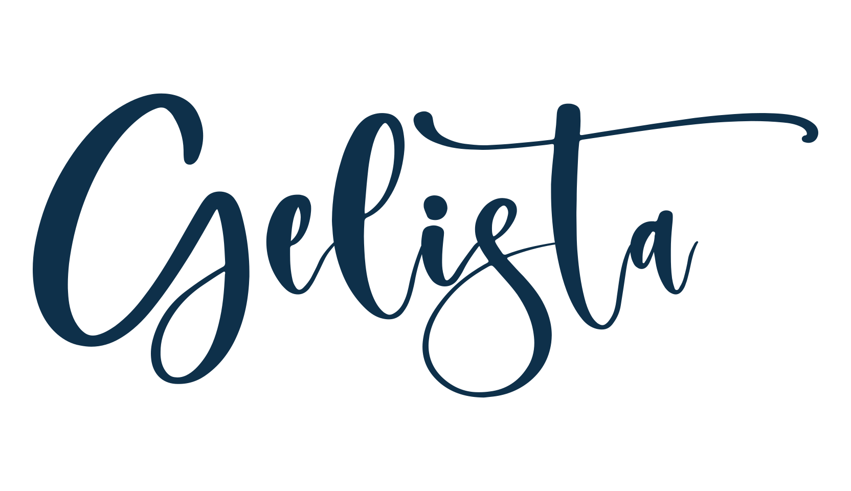 Gelista, fancy decorative font preview