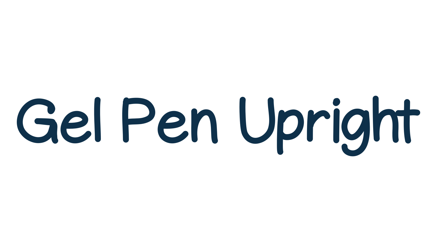 Gel Pen Upright, handwriting font preview