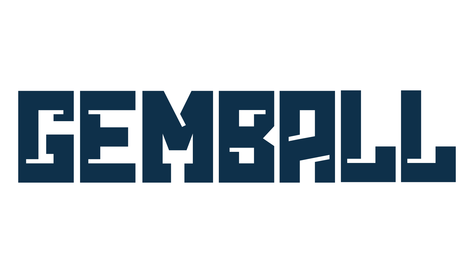 Gemball, techno square sci-fi font preview