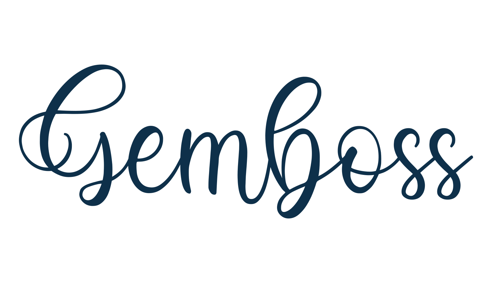 Gemboss, calligraphy font preview