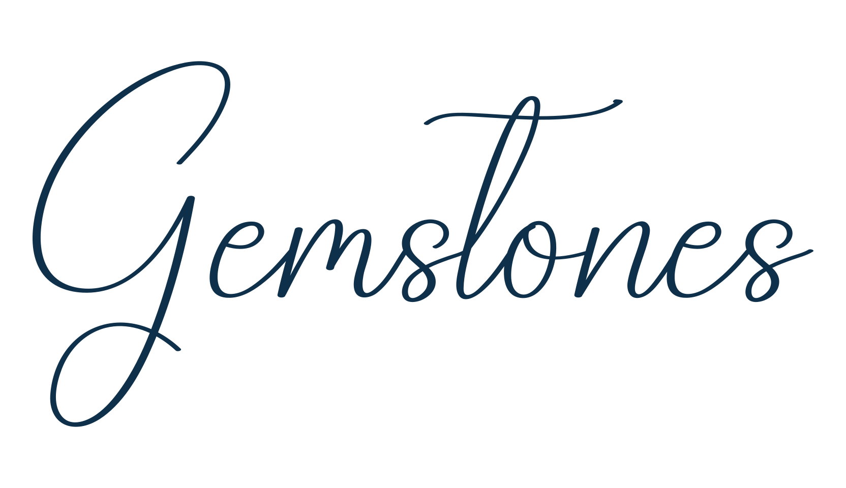 Gemstones, script handwritten fancy decorative calligraphy font preview