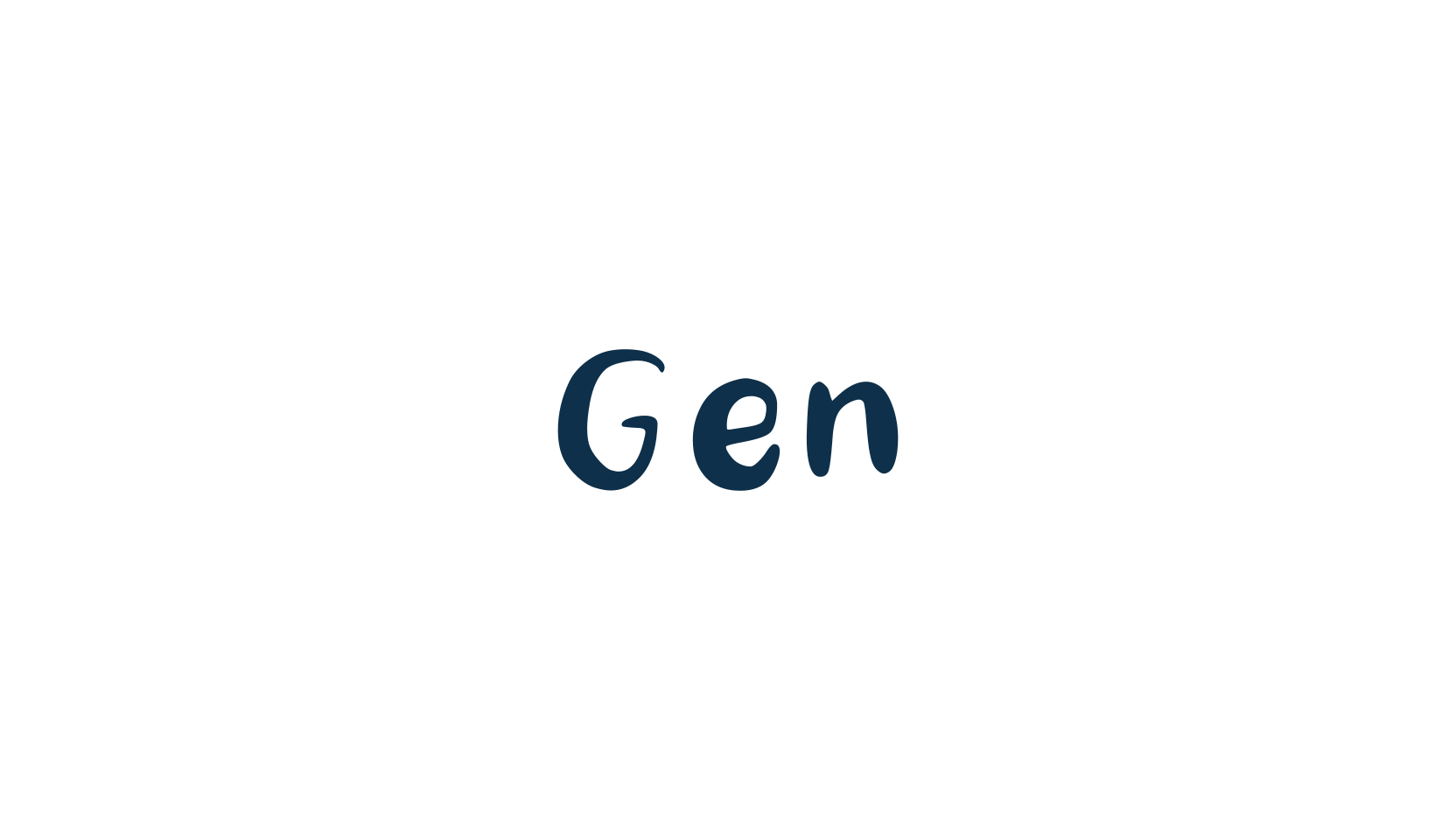 Gen, handwriting font preview