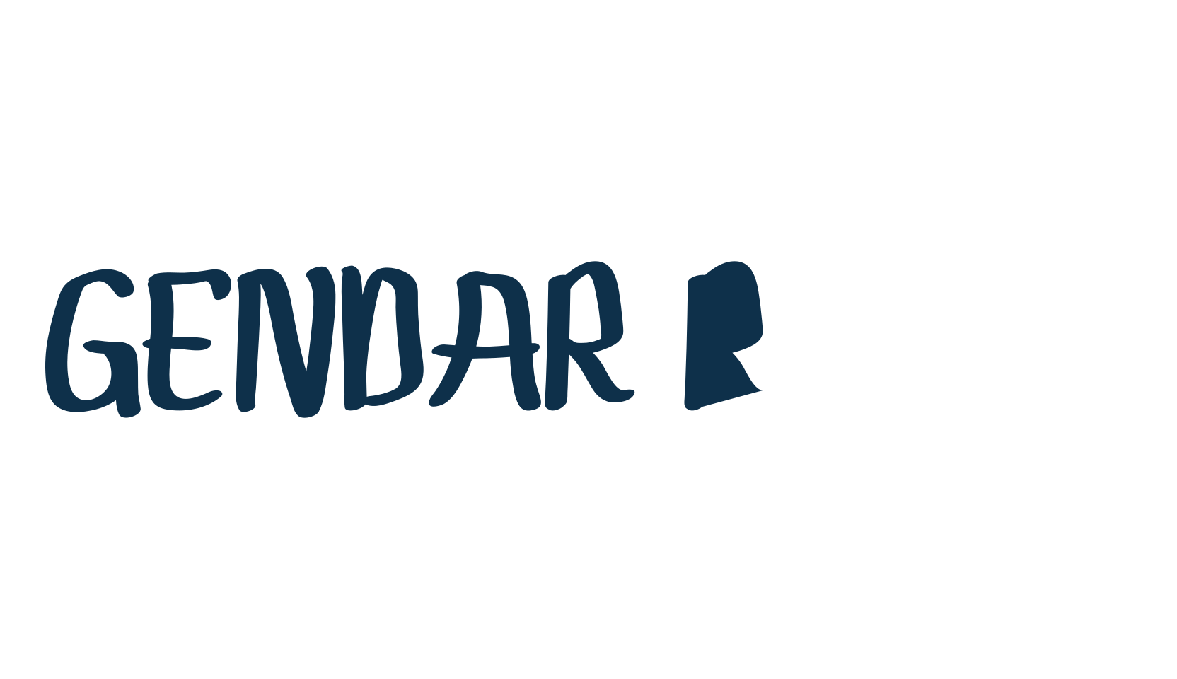 Gendar Rebus, handwriting font preview