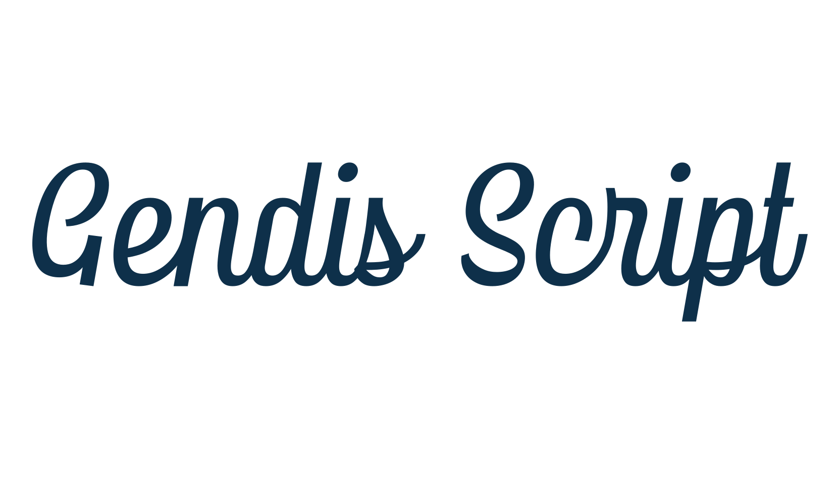 Gendis Script, old school font preview