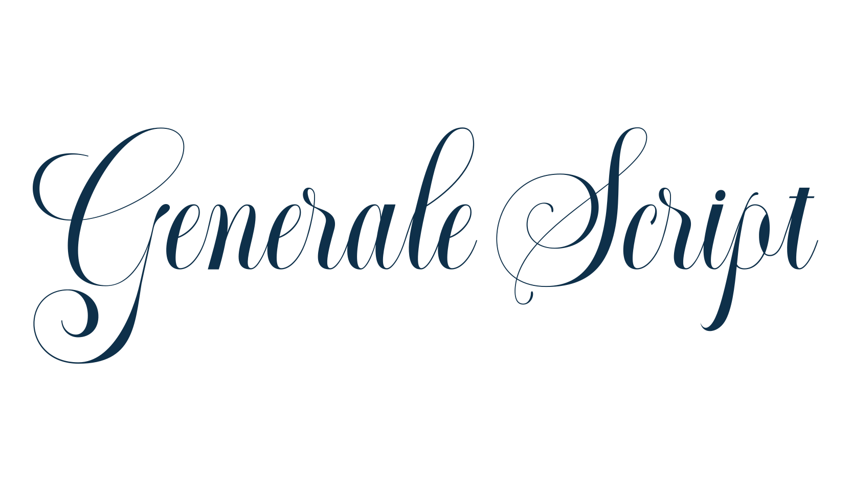 Generale Script, script calligraphy fancy decorative font preview
