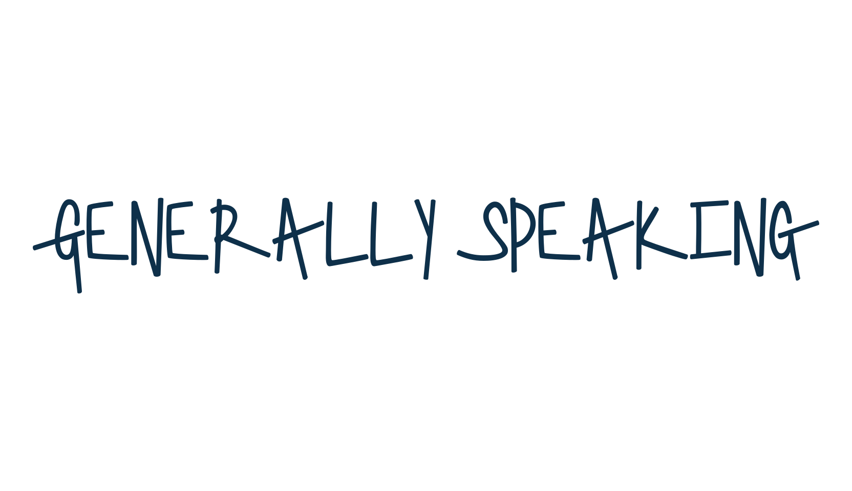 Generally Speaking, handwriting font preview