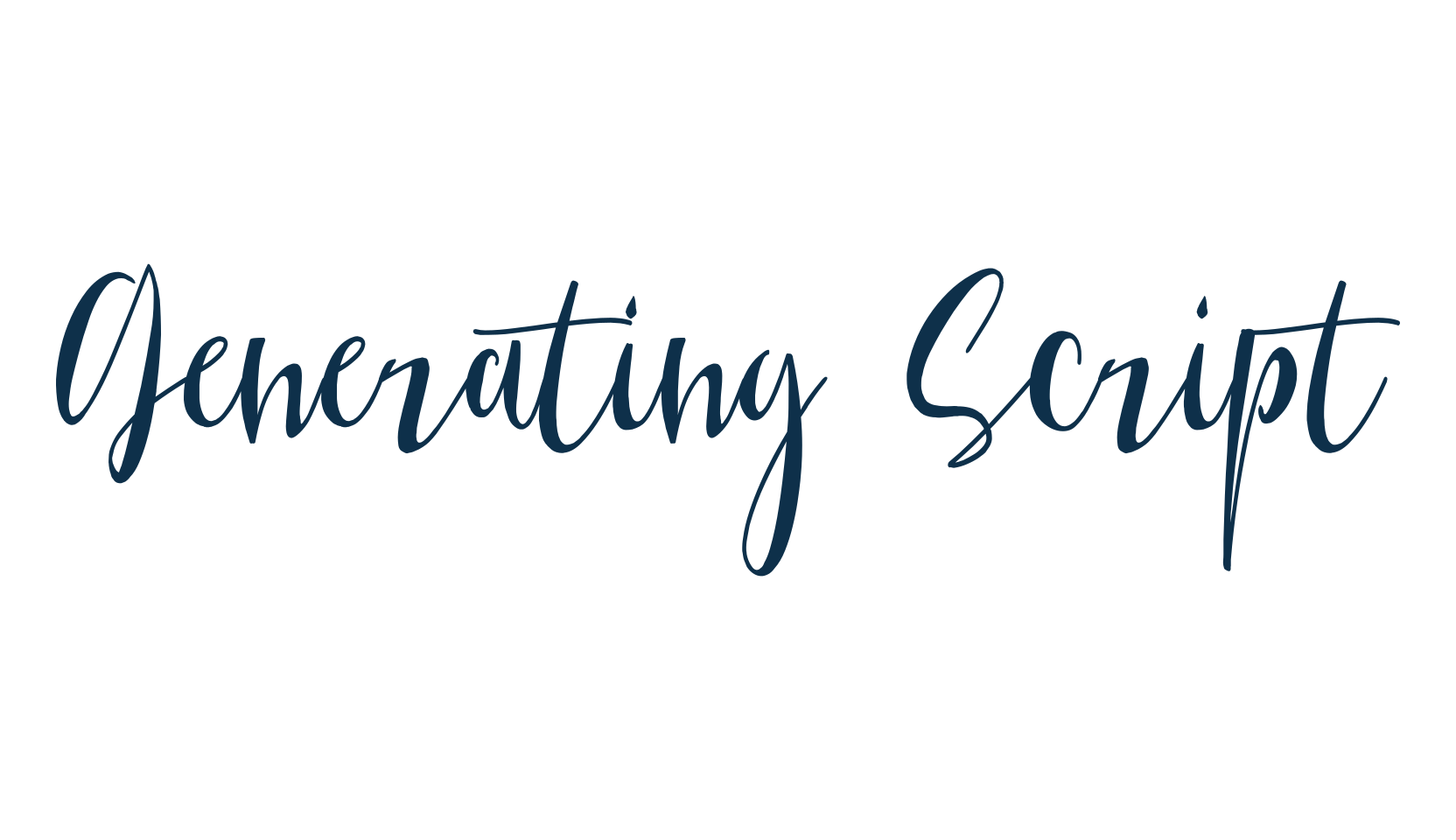 Generating Script, calligraphy font preview