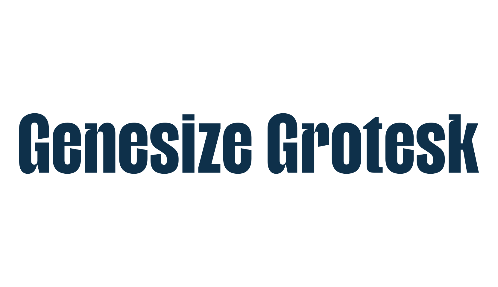 Genesize Grotesk, sans serif font preview