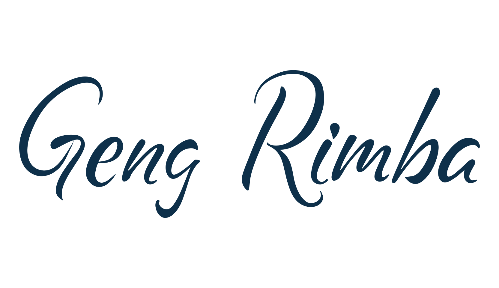 Geng Rimba, calligraphy font preview