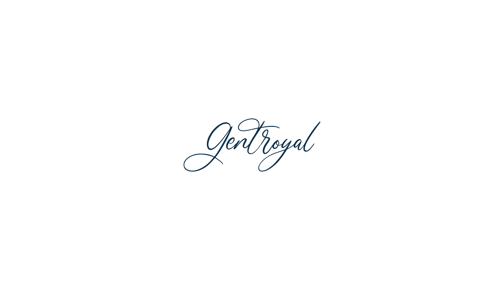 Gentroyal, script handwritten fancy decorative calligraphy font preview