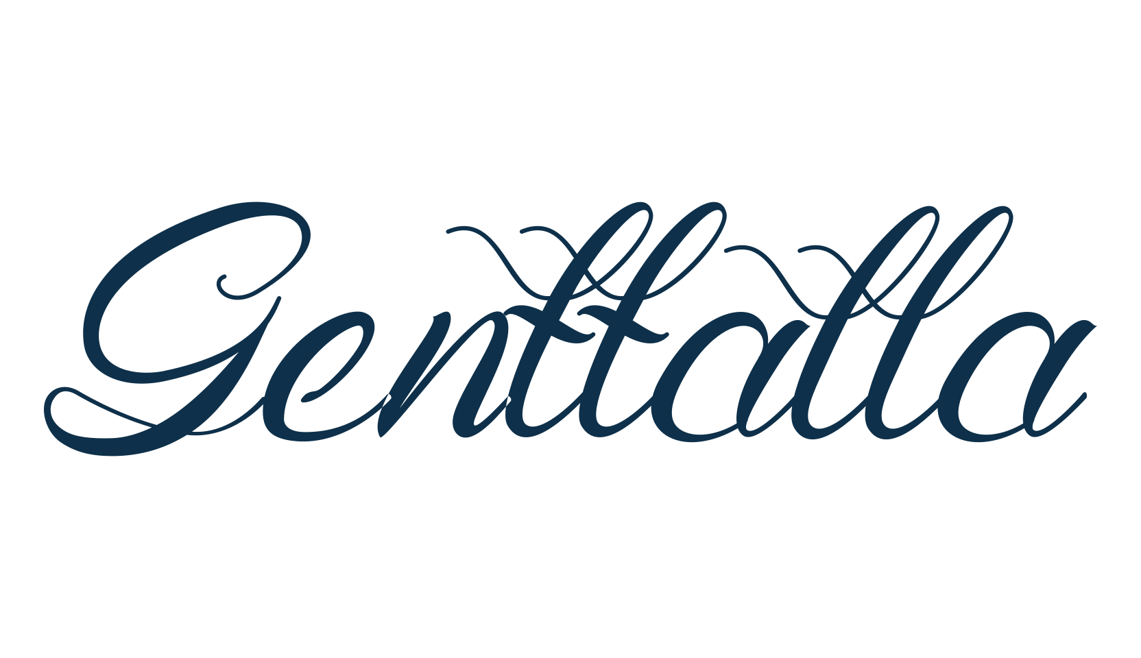 Genttalla, script calligraphy fancy decorative font preview