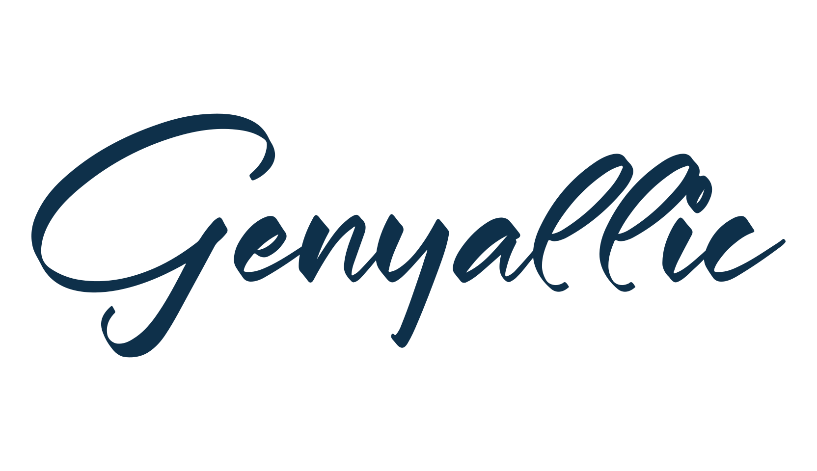 Genyallic, calligraphy font preview