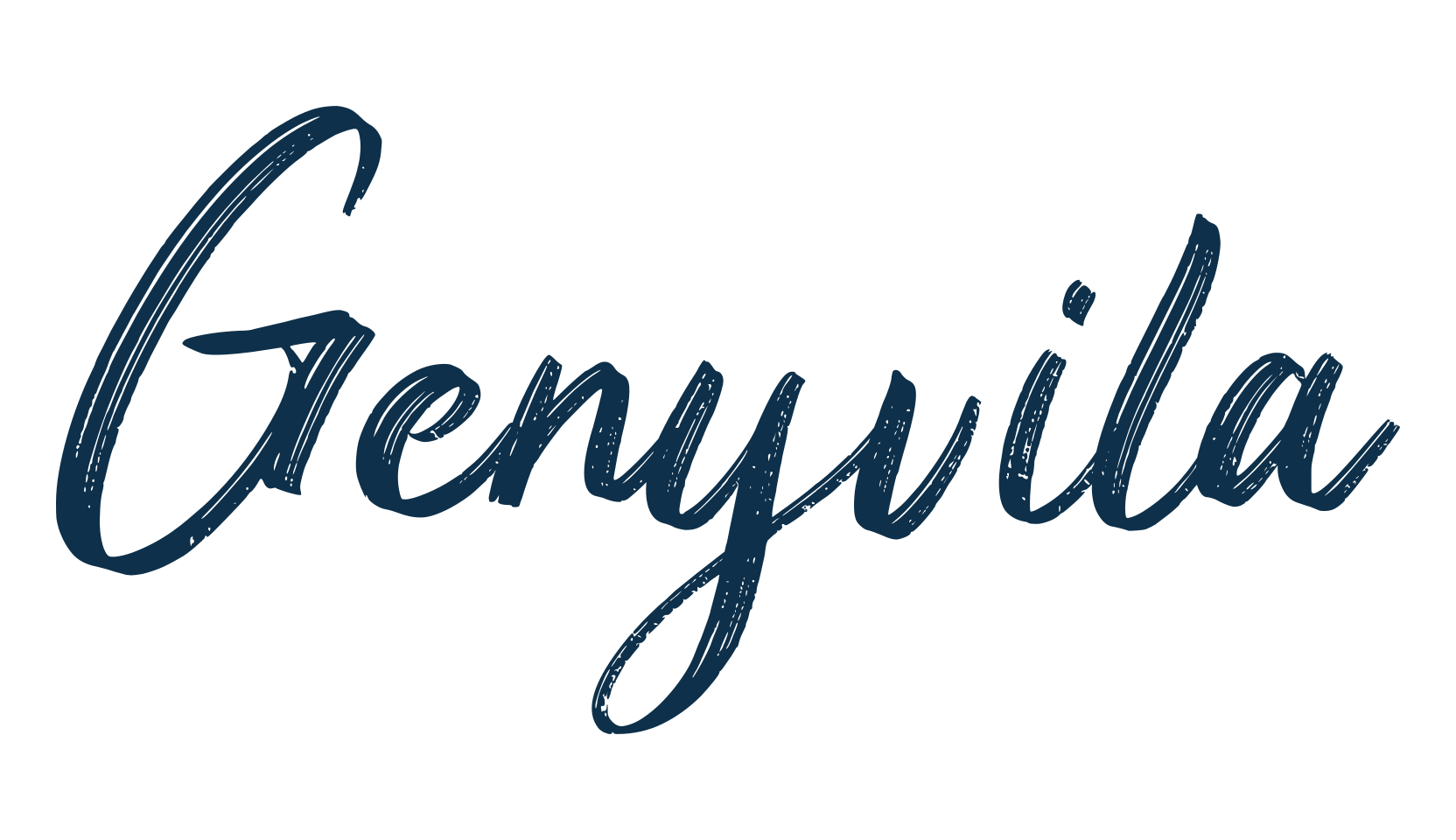 Genyvila, brush font preview