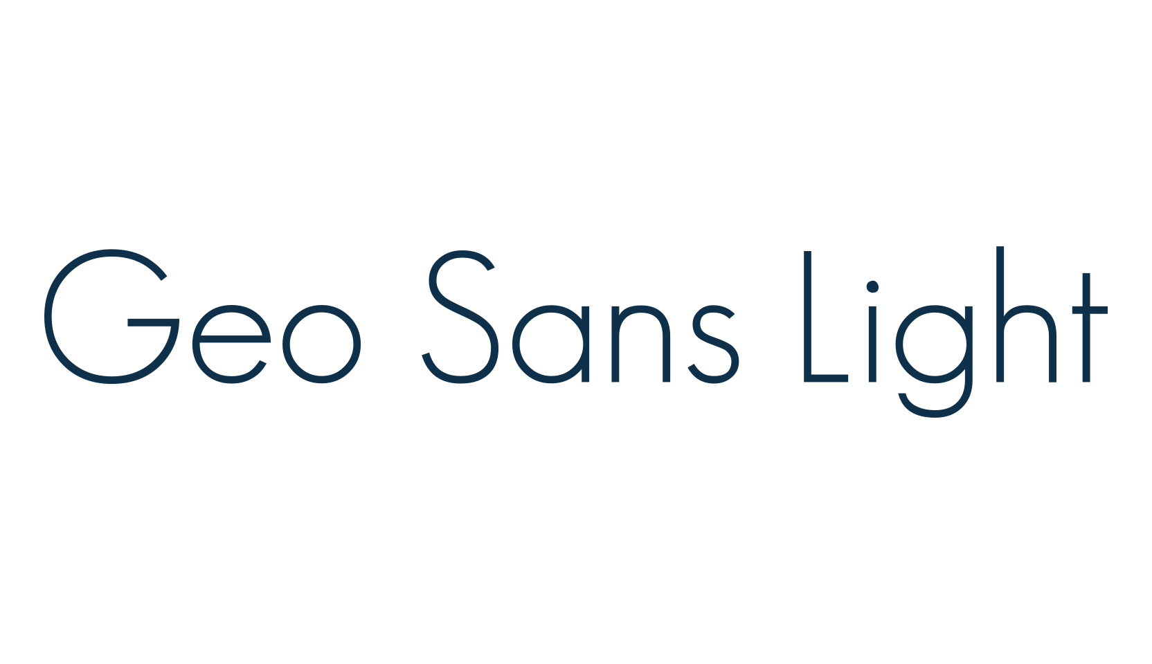 Geo Sans Light, sans serif font preview