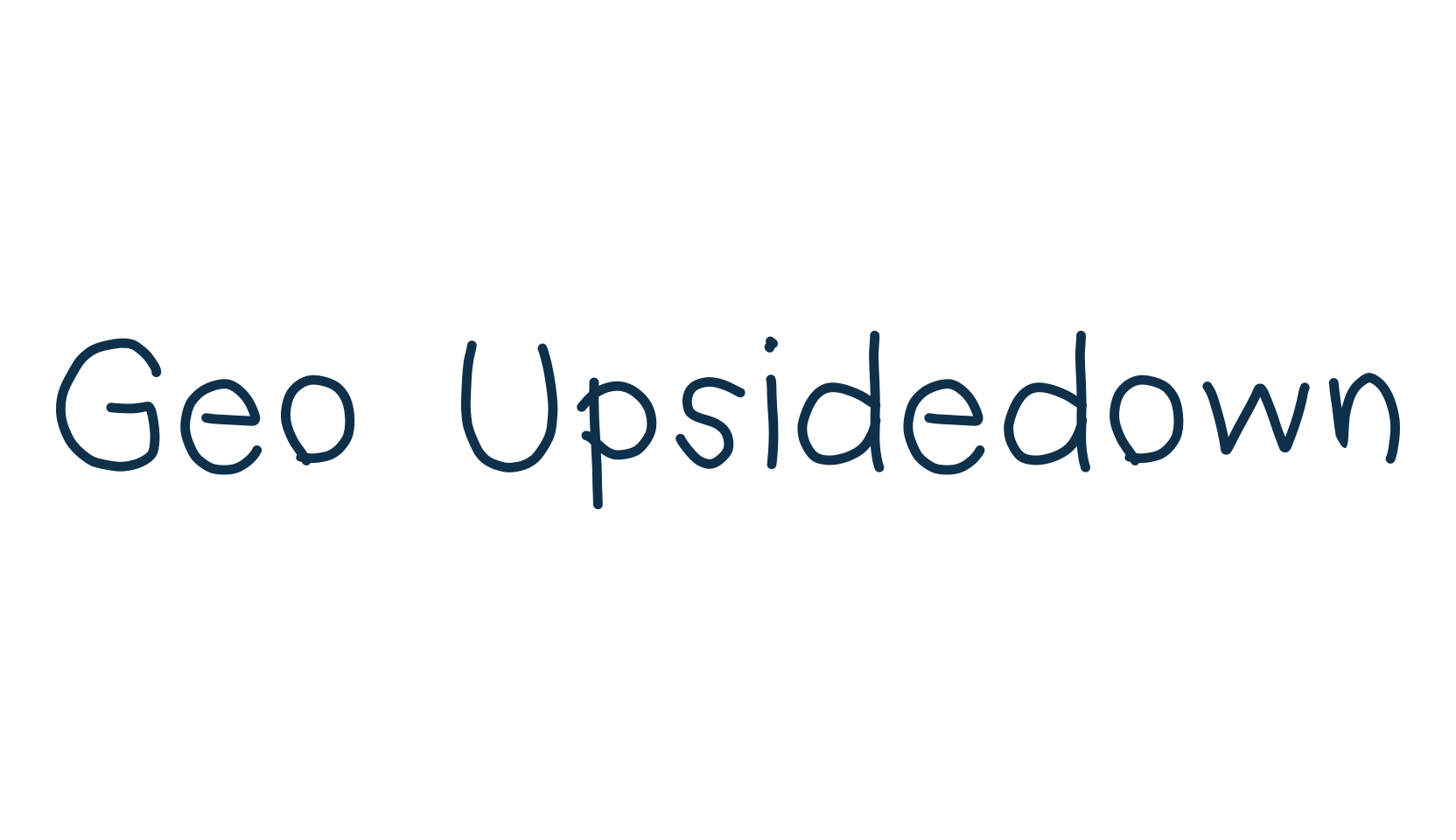 Geo Upsidedown, handwriting font preview