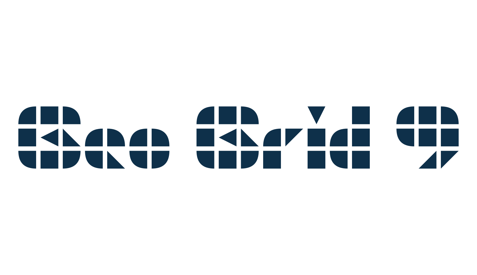 Geo Grid 9, fancy various techno sci-fi font preview
