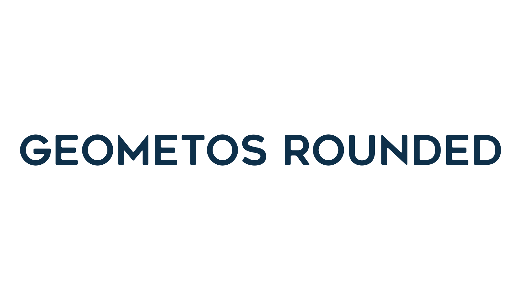 Geometos Rounded, sans serif font preview