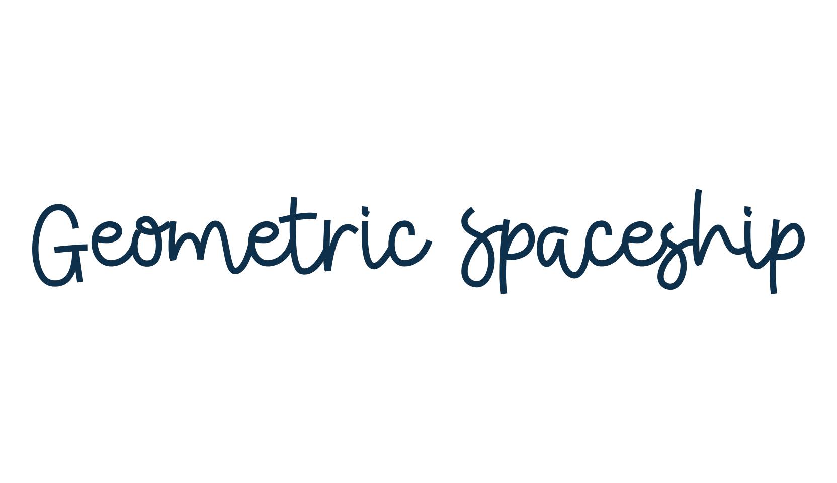 Geometric Spaceship, display market font preview