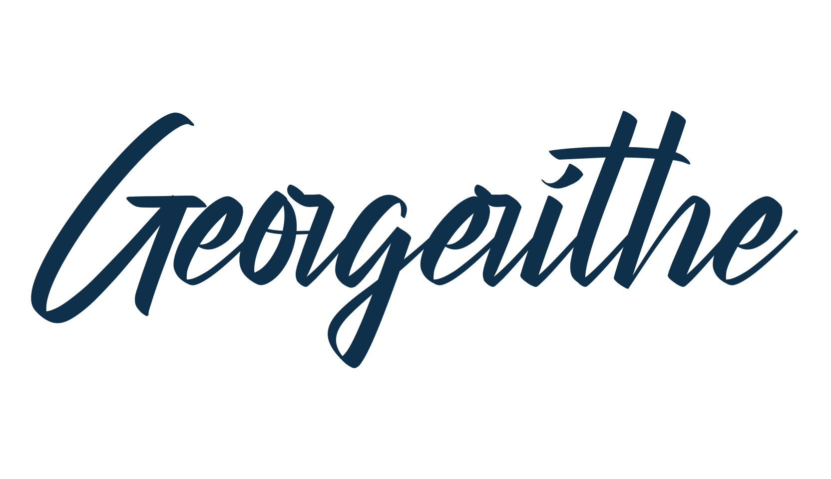 Georgerithe, script calligraphy fancy decorative font preview