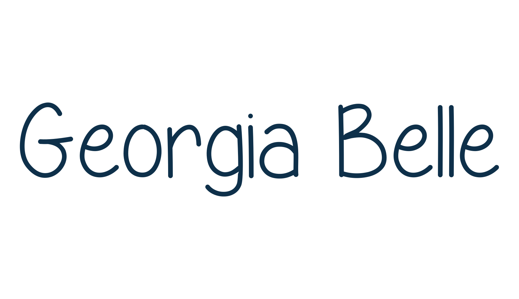 Georgia Belle, handwriting font preview