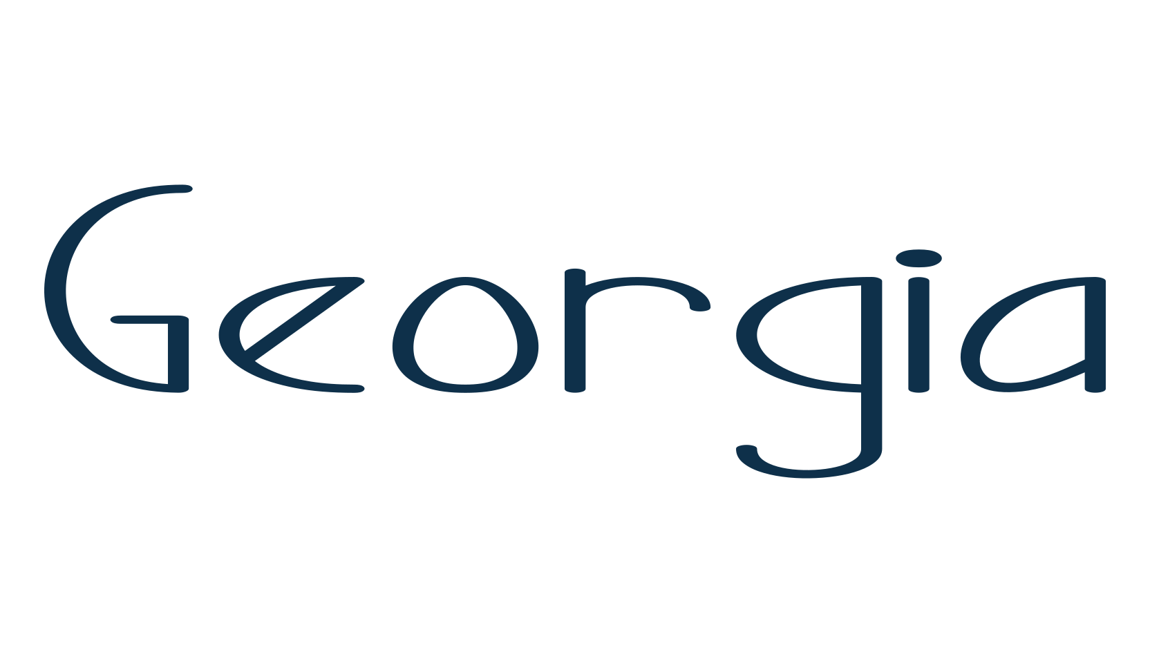 Georgia, various font preview