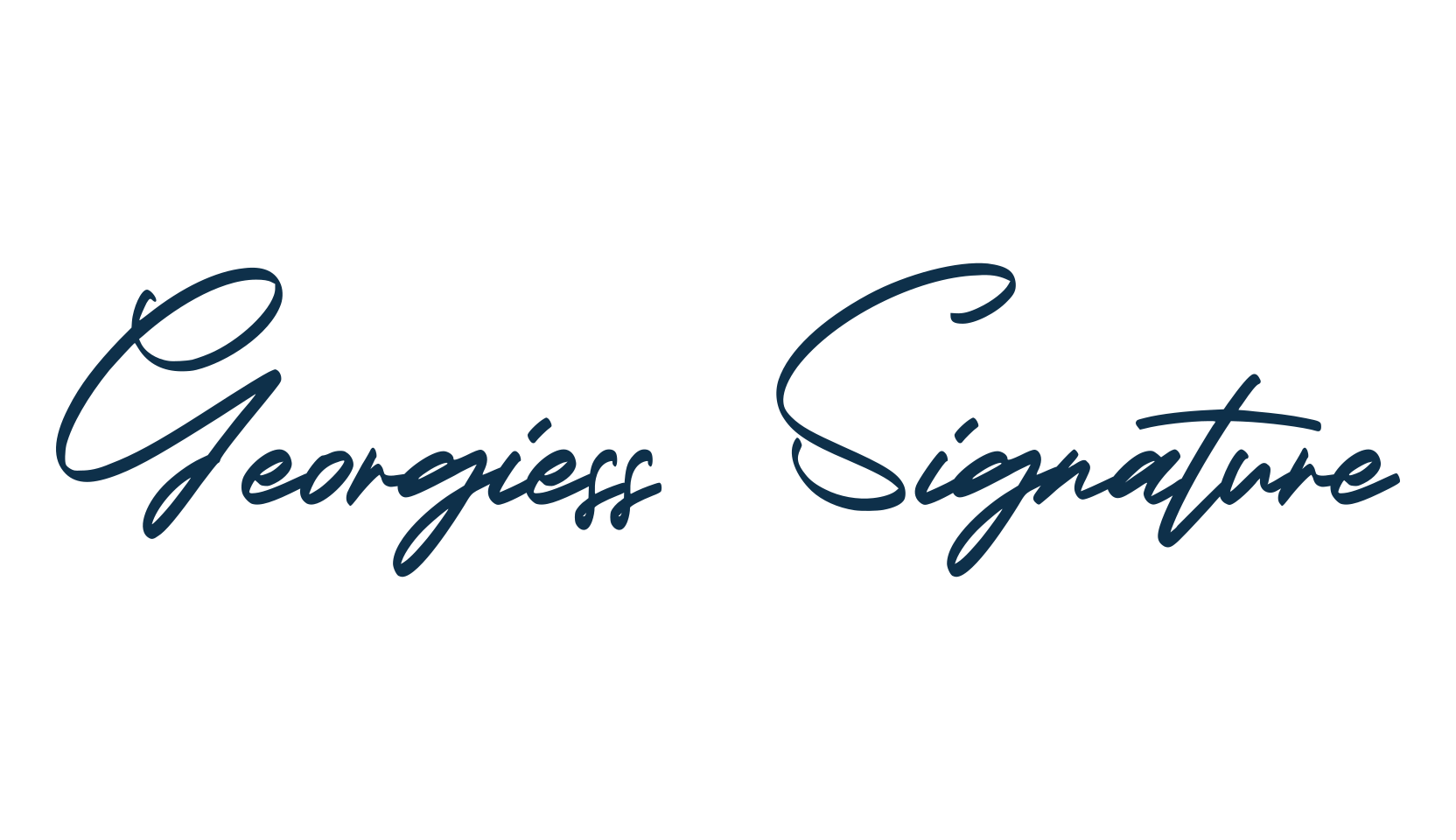 Georgiess Signature, script handwritten fancy decorative calligraphy font preview