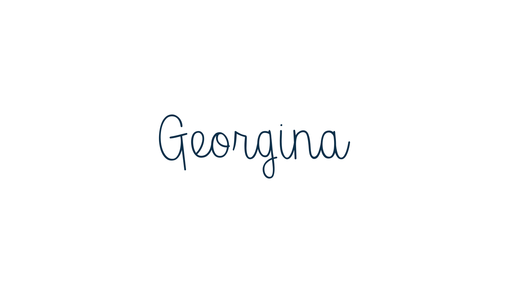 Georgina, handwriting font preview