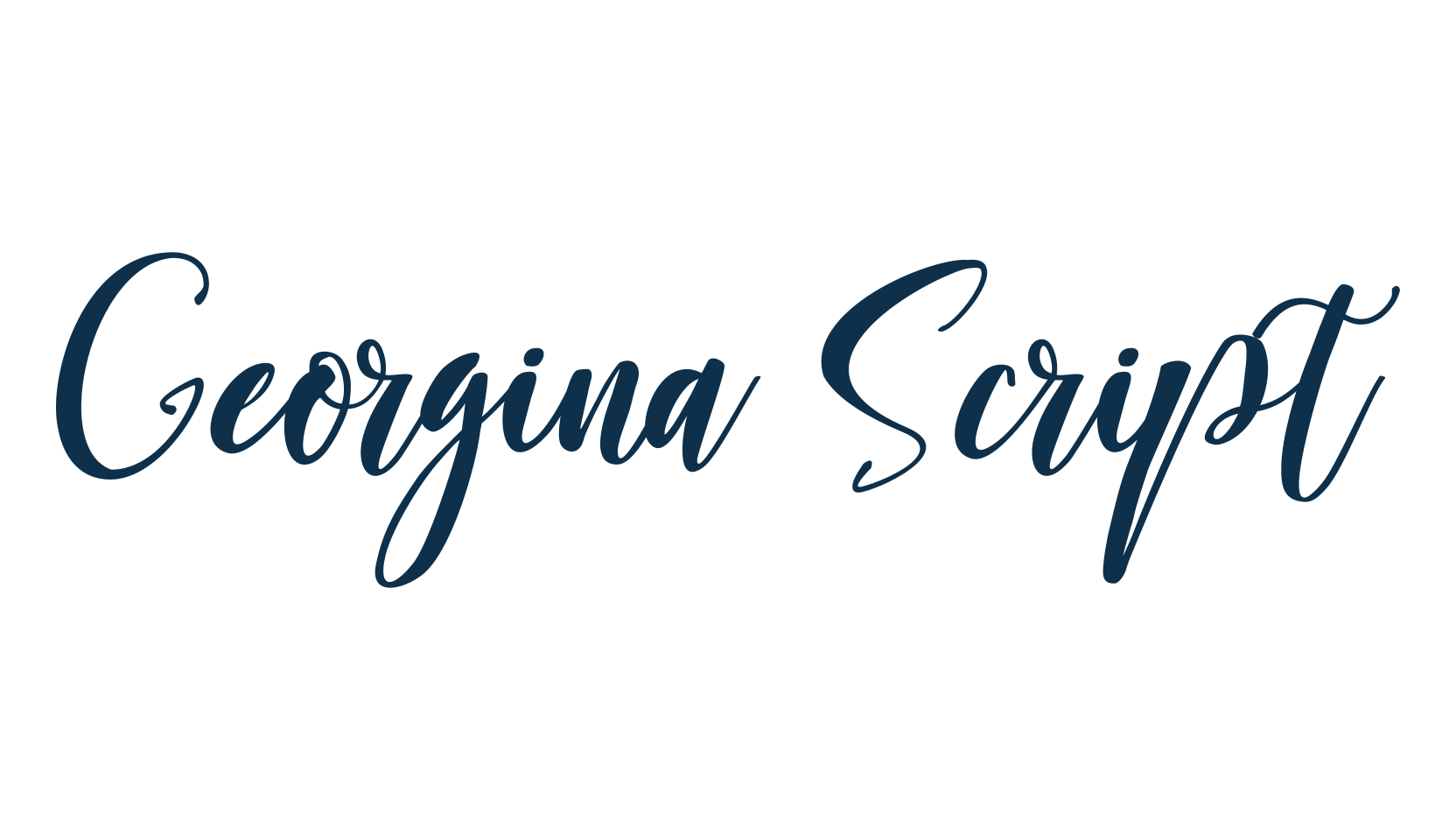Georgina Script, calligraphy font preview