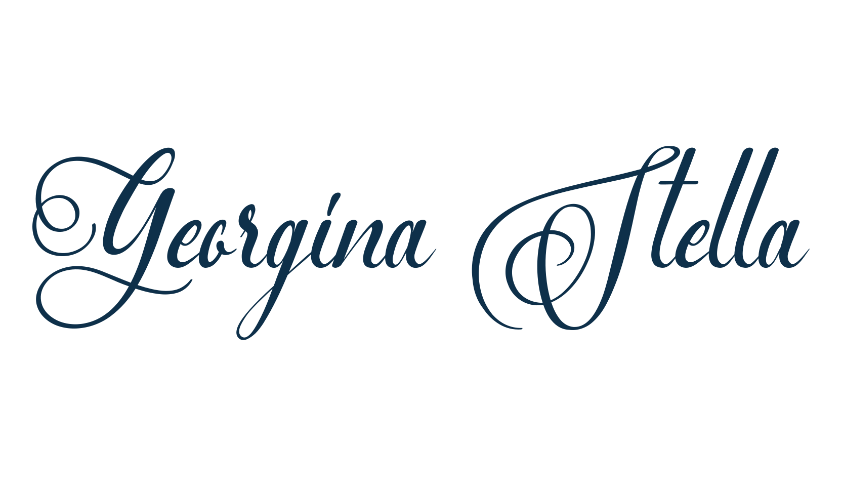Georgina Stella, calligraphy font preview