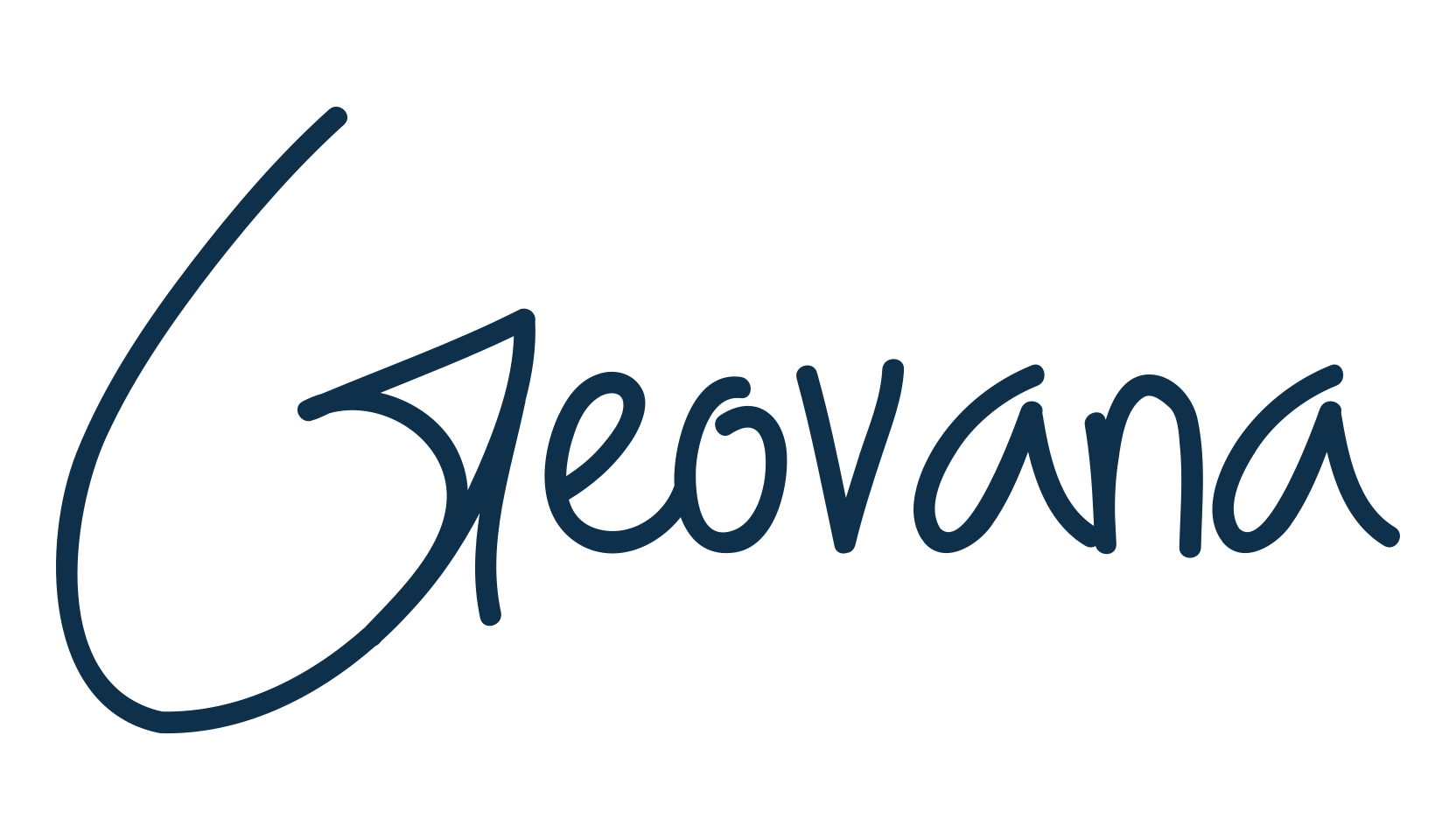 Geovana, handwriting font preview