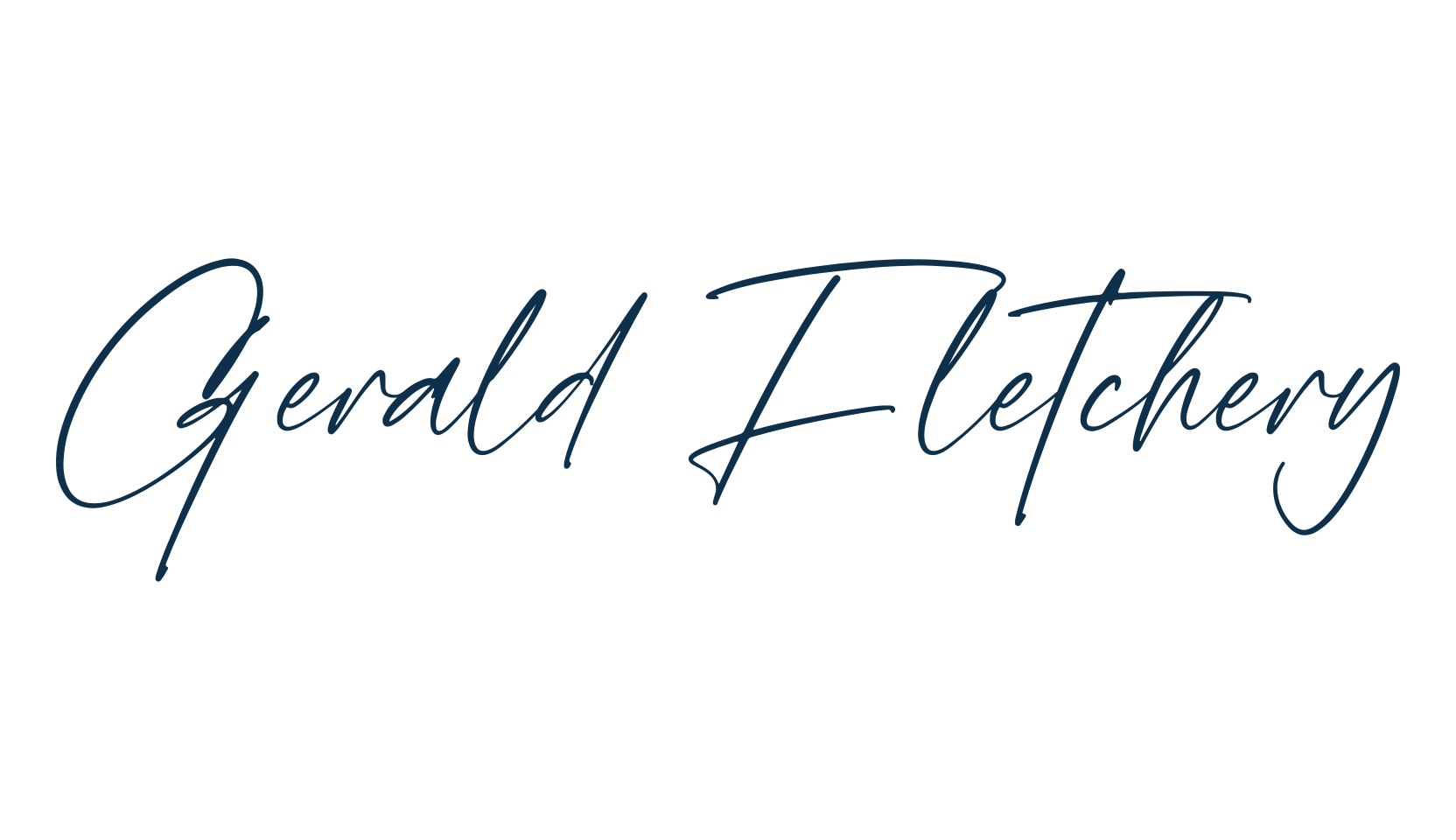 Gerald Fletchery, script handwritten fancy decorative calligraphy font preview