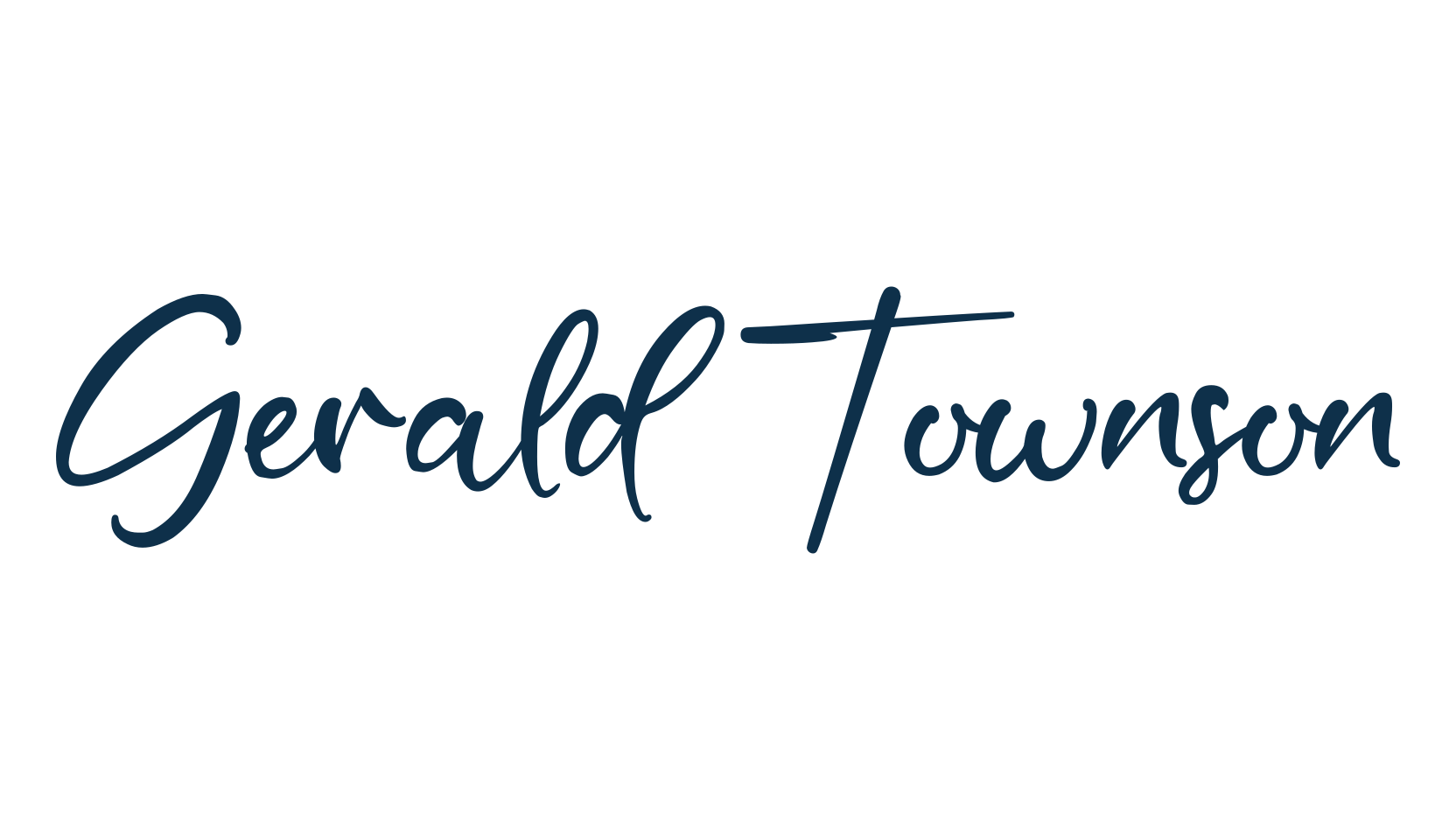 Gerald Townson, script handwritten fancy decorative calligraphy font preview