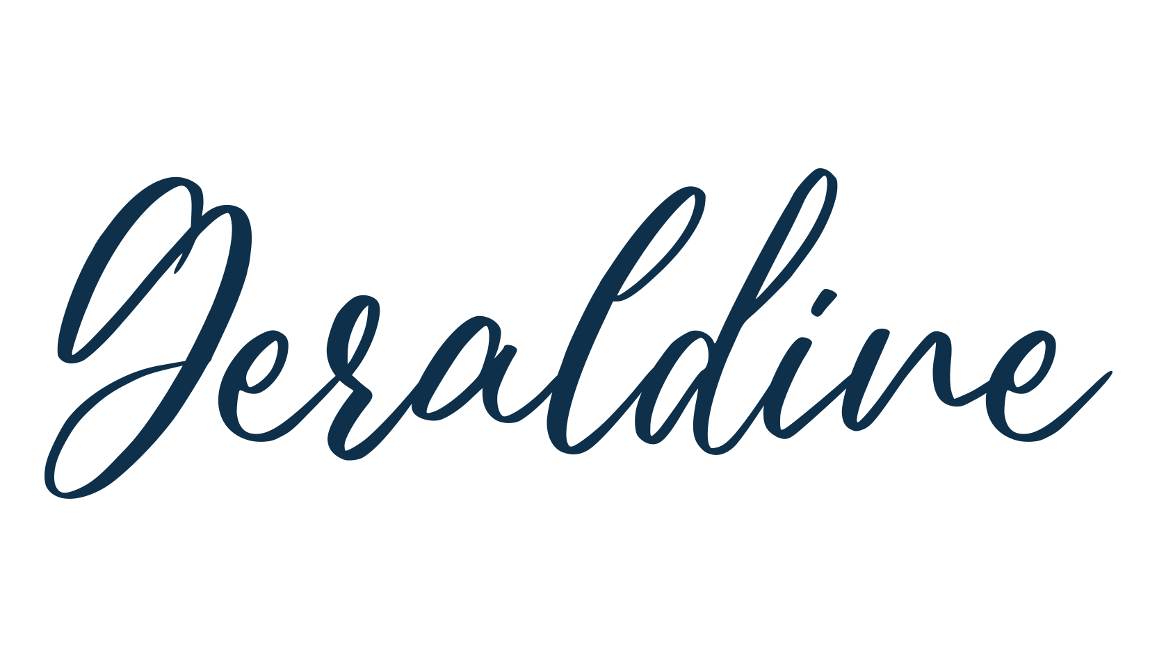Geraldine, script handwritten fancy decorative calligraphy font preview