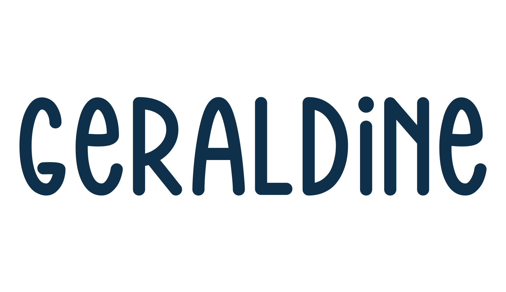 Geraldine (geraldine-3), calligraphy font preview