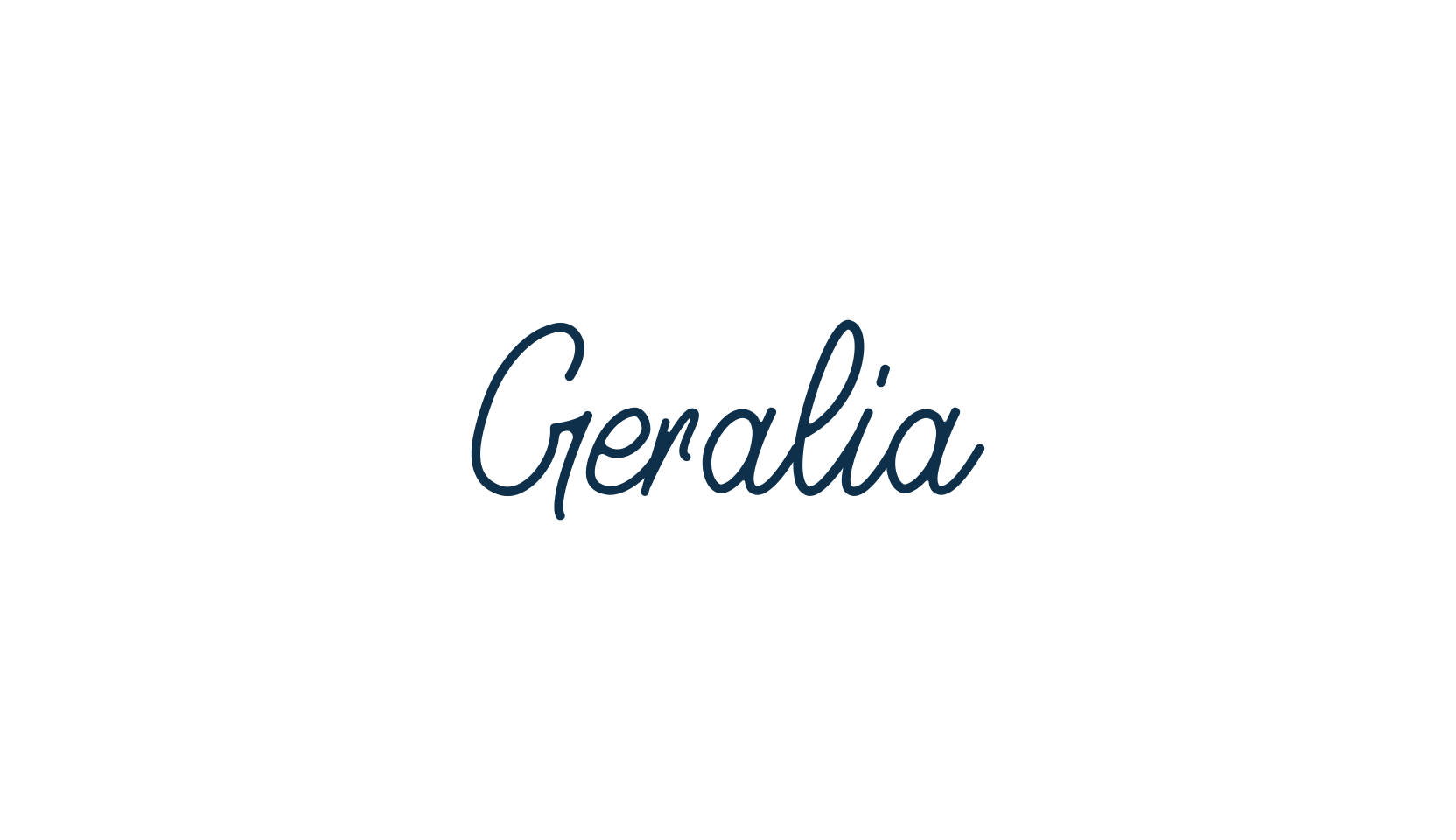Geralia, handwriting font preview