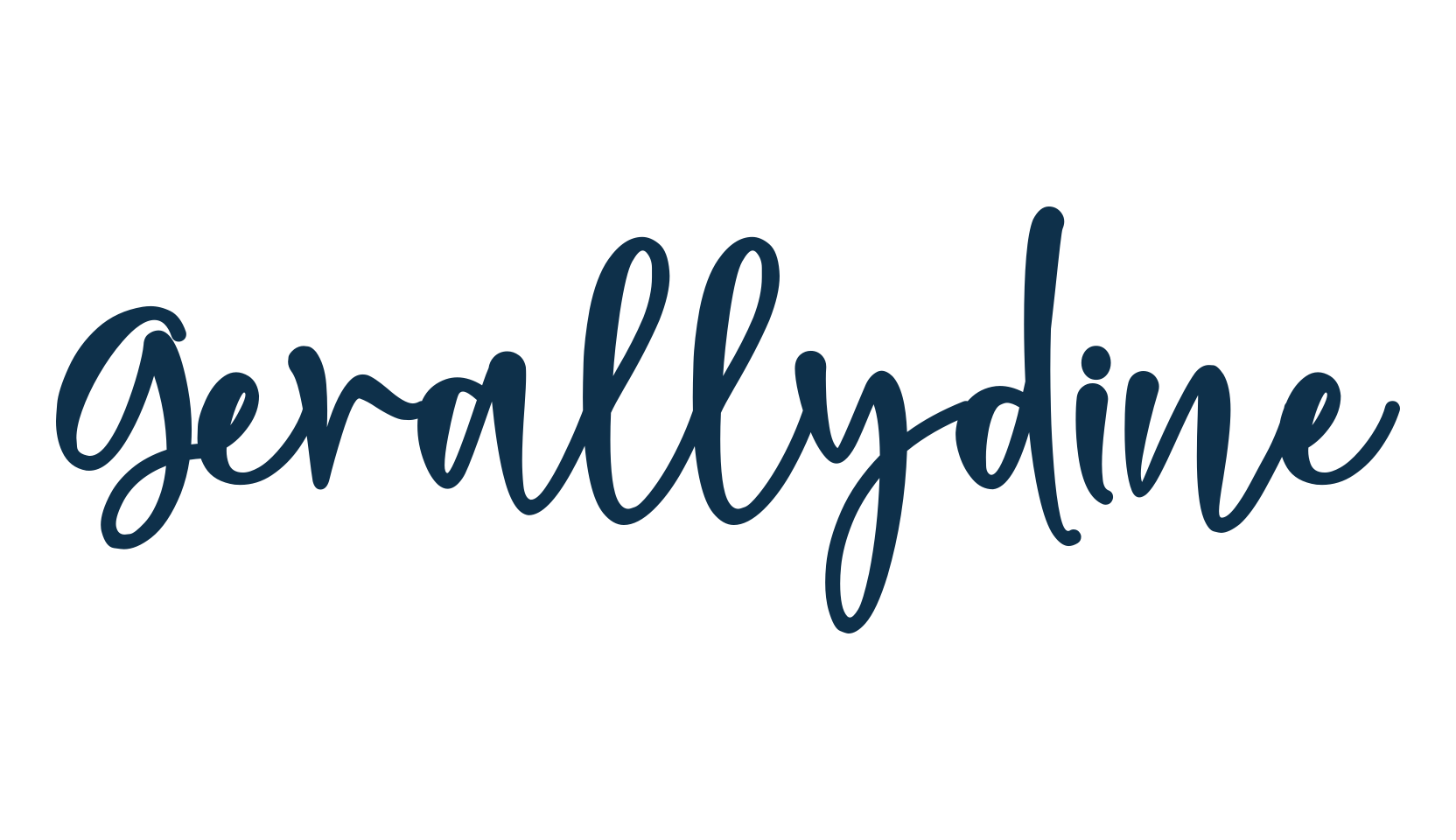 Gerallydine, script handwritten fancy decorative calligraphy font preview