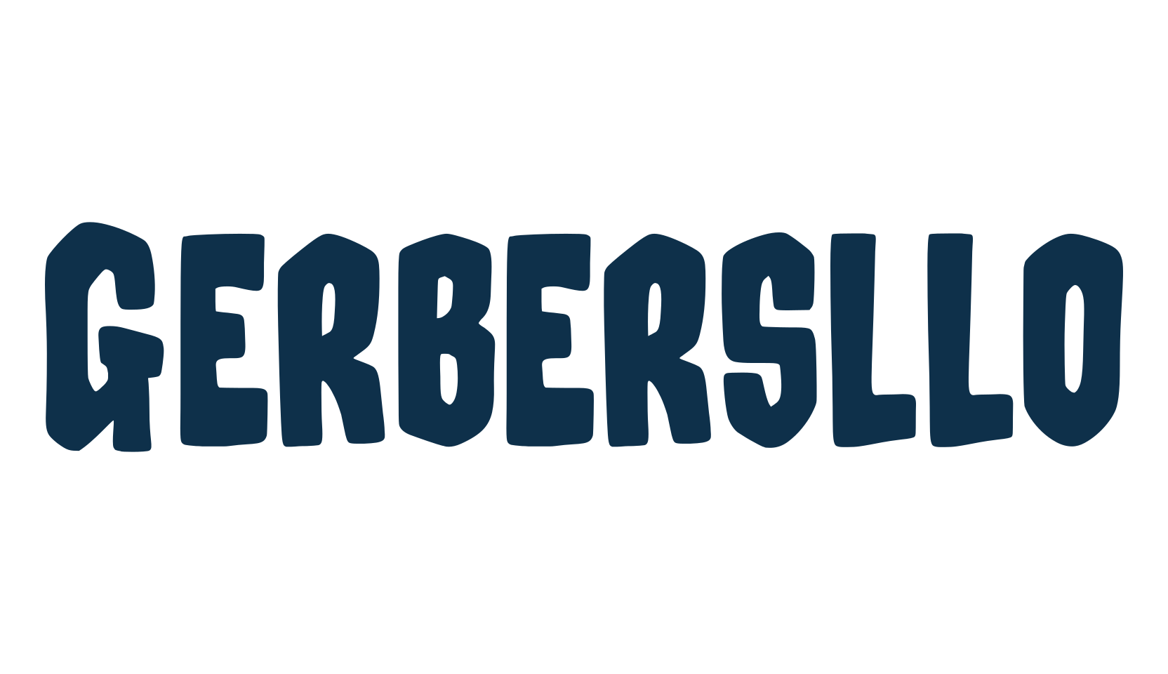 Gerbersllo, fancy cartoon decorative font preview