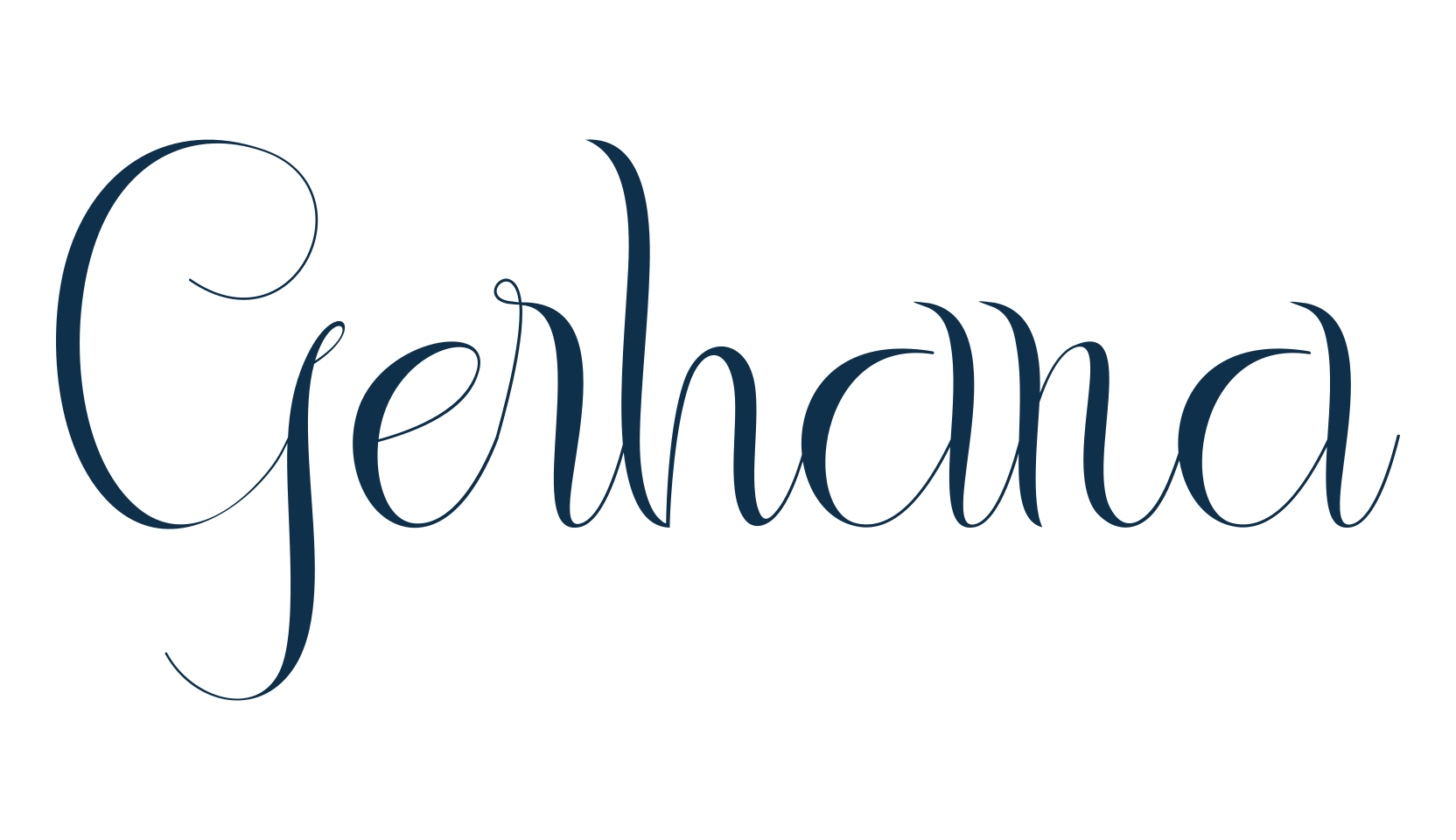 Gerhana, calligraphy font preview