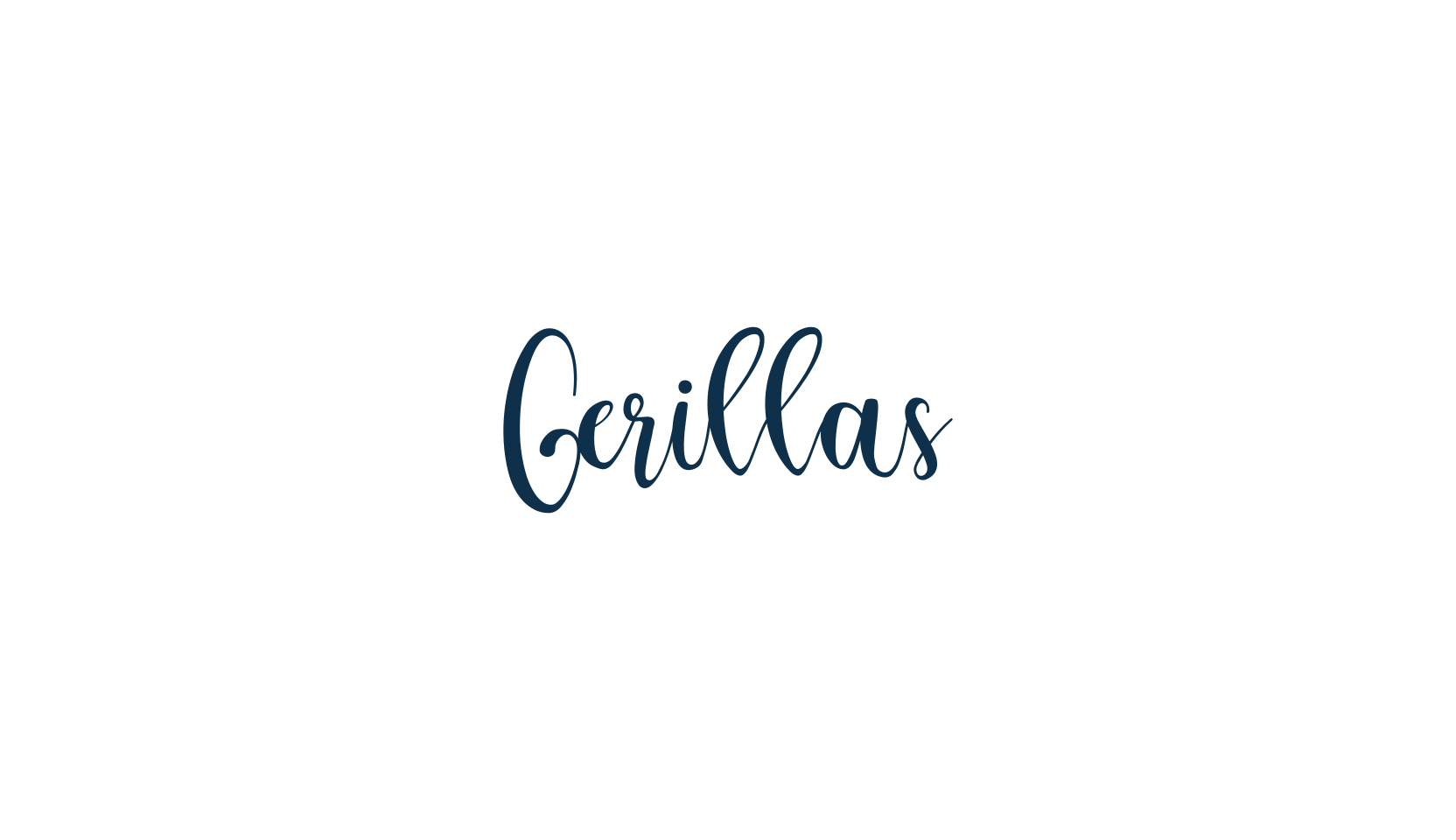 Gerillas, calligraphy font preview