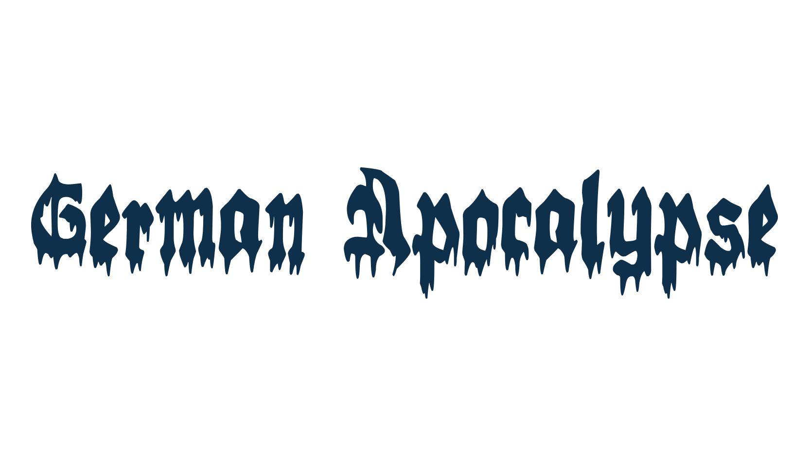 German Apocalypse, halloween font preview