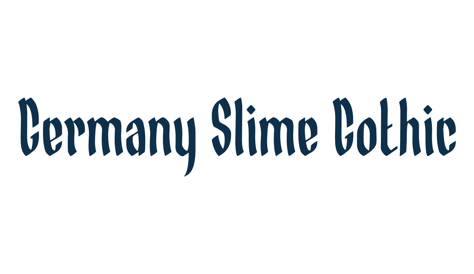 Germany Slime Gothic, gothic modern font preview