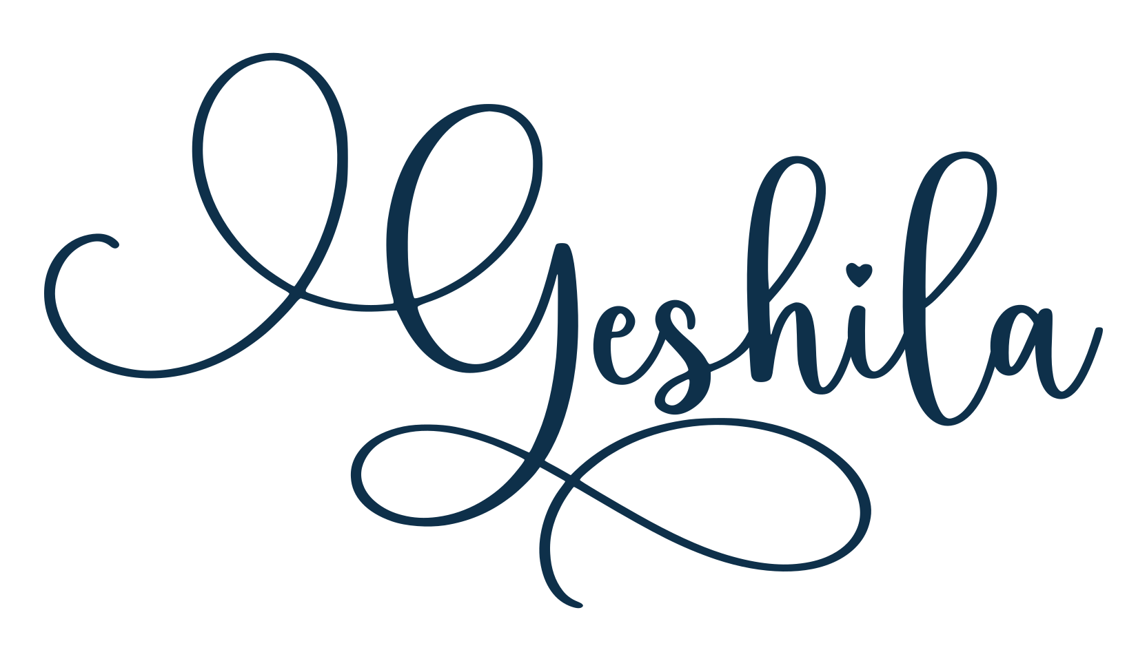 Geshila, script calligraphy fancy decorative font preview