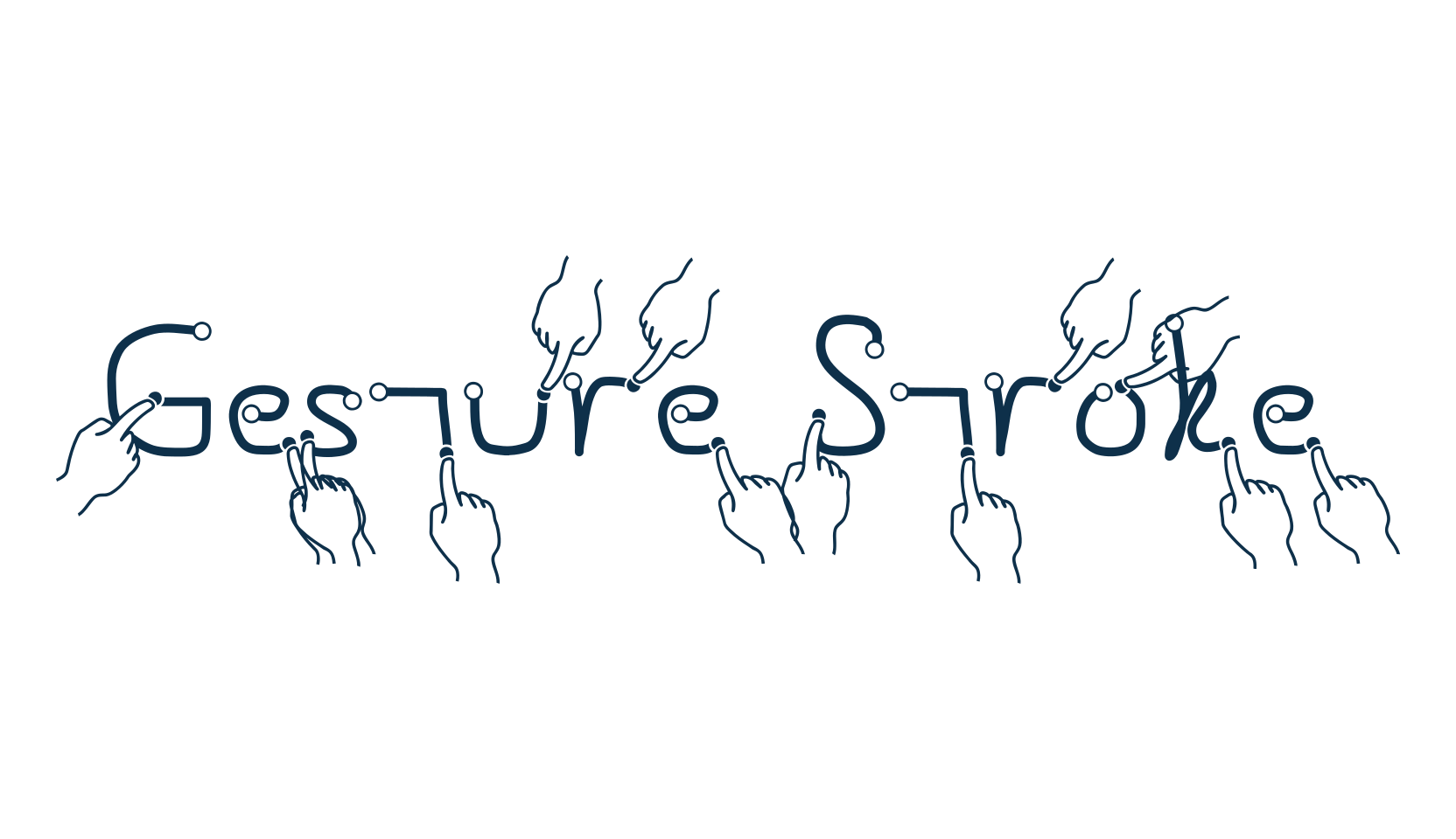 Gesture Stroke, fancy decorative font preview
