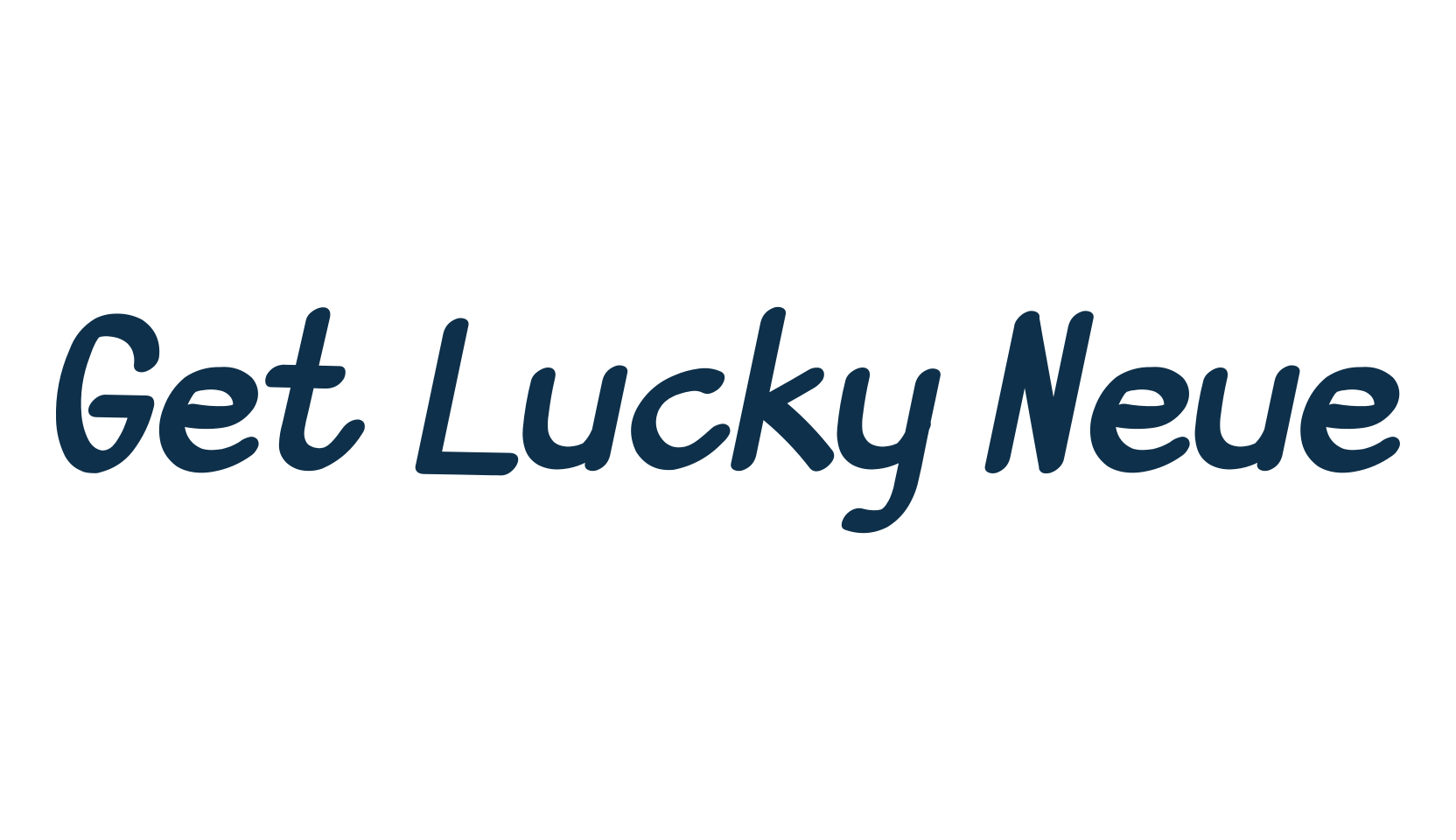 Get Lucky Neue, script handwritten fancy decorative calligraphy font preview