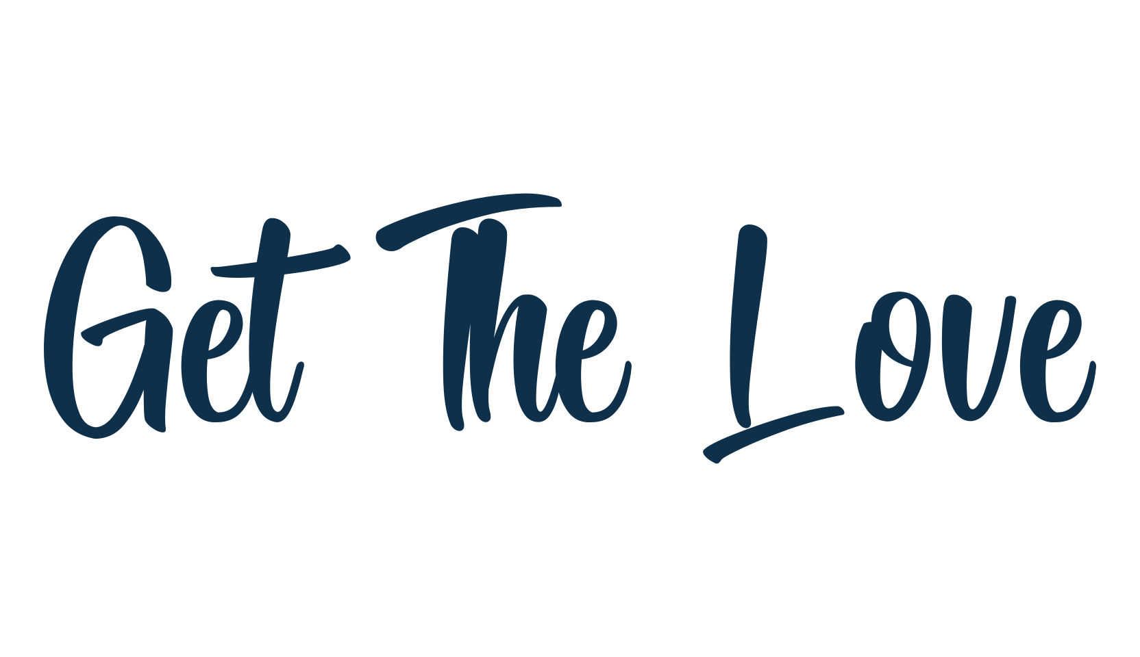 Get The Love, fancy various decorative script calligraphy font preview