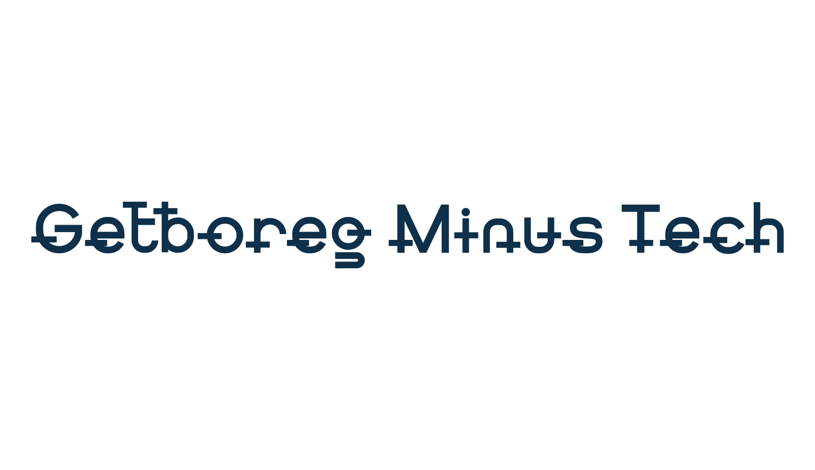 Getboreg Minus Tech, fancy various decorative font preview